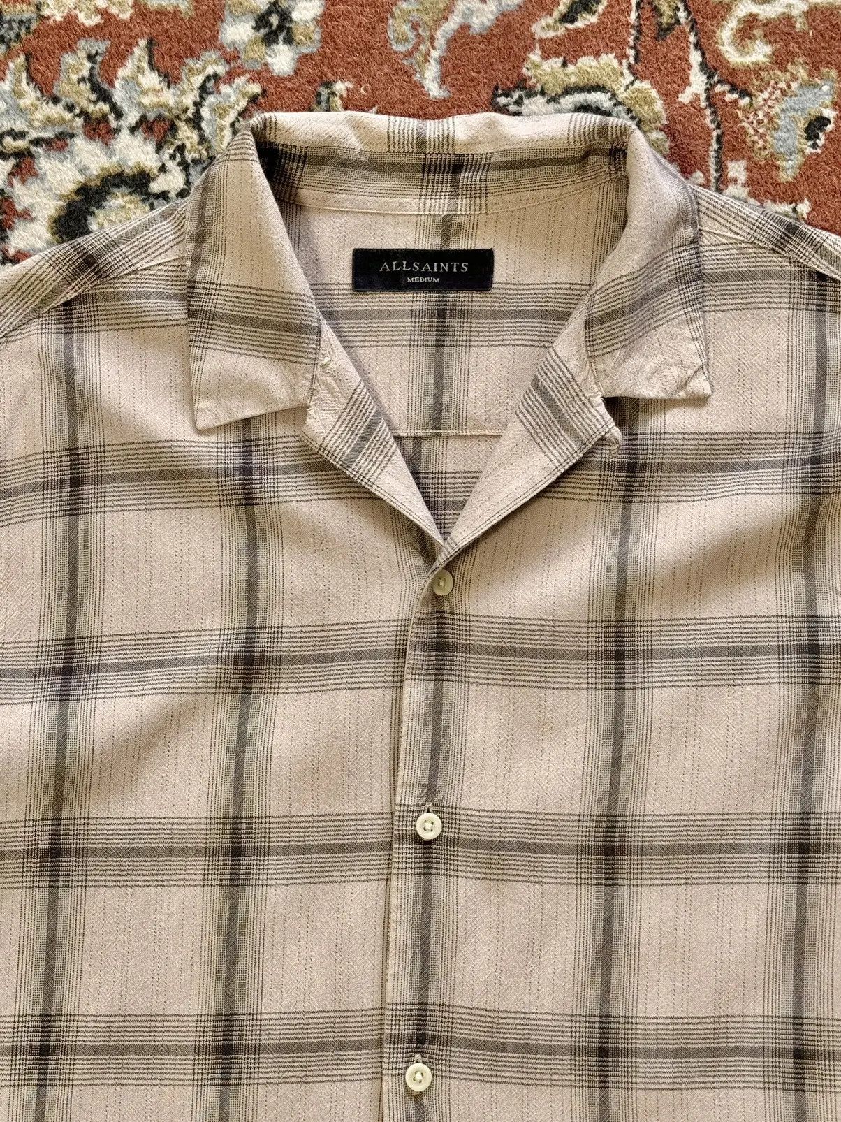 Allsaints Allsaints Flannel Distressed Check Long Sleeve Shirt Size US M / EU 48-50 / 2 - 8 Thumbnail
