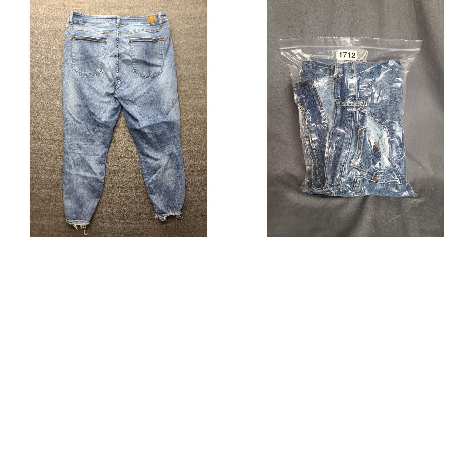 Vintage Judy Blue Jeans Womens 22W Plus Size Skinny Fit Ankle Cut Distressed Stretch Denim Jeans Slim Bohemian City Style Ladies Size 40" / US 18 - 9 Thumbnail