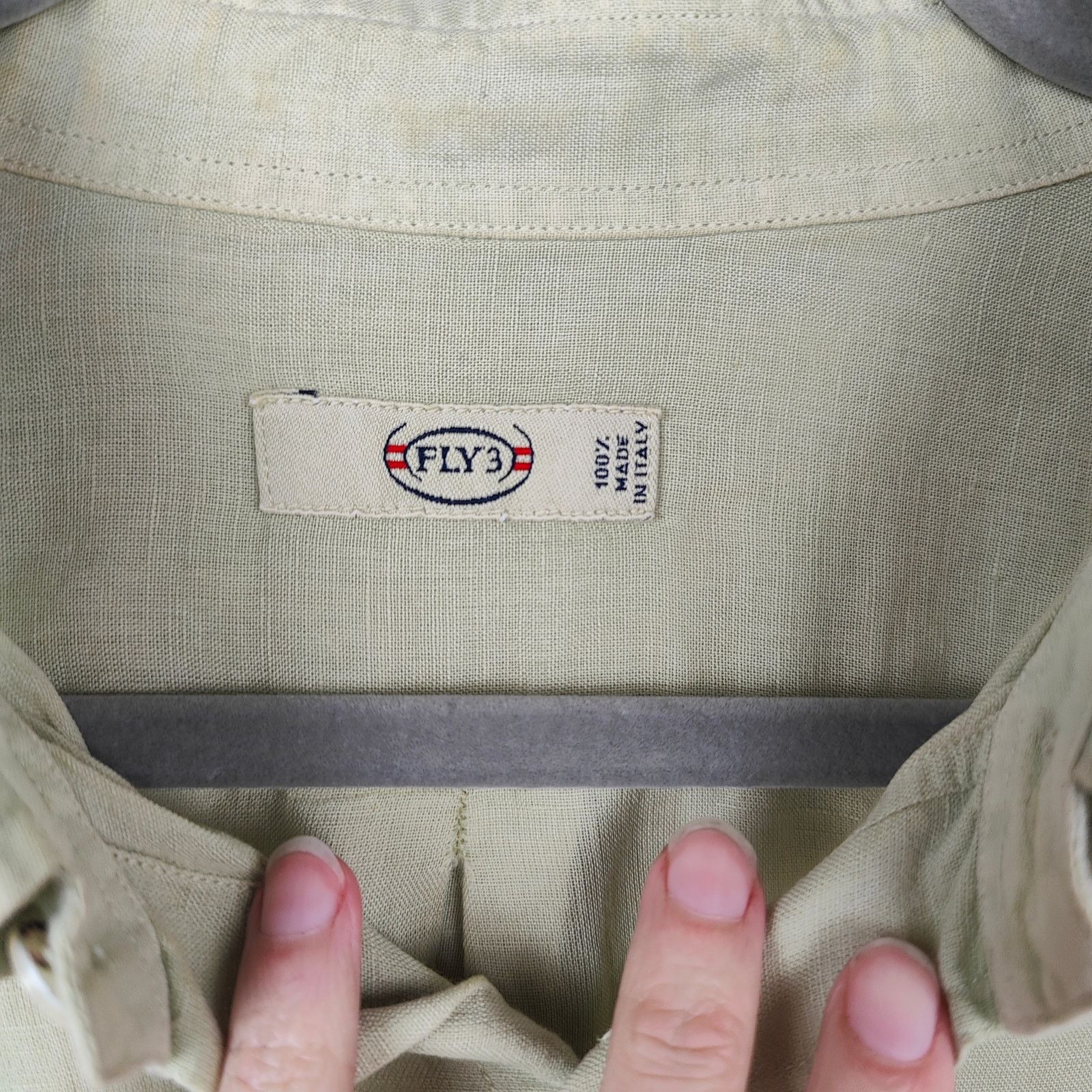 Other Fly3 Linen Blend Down Up Shirt Mens Large Light Green Size US L / EU 52-54 / 3 - 7 Thumbnail