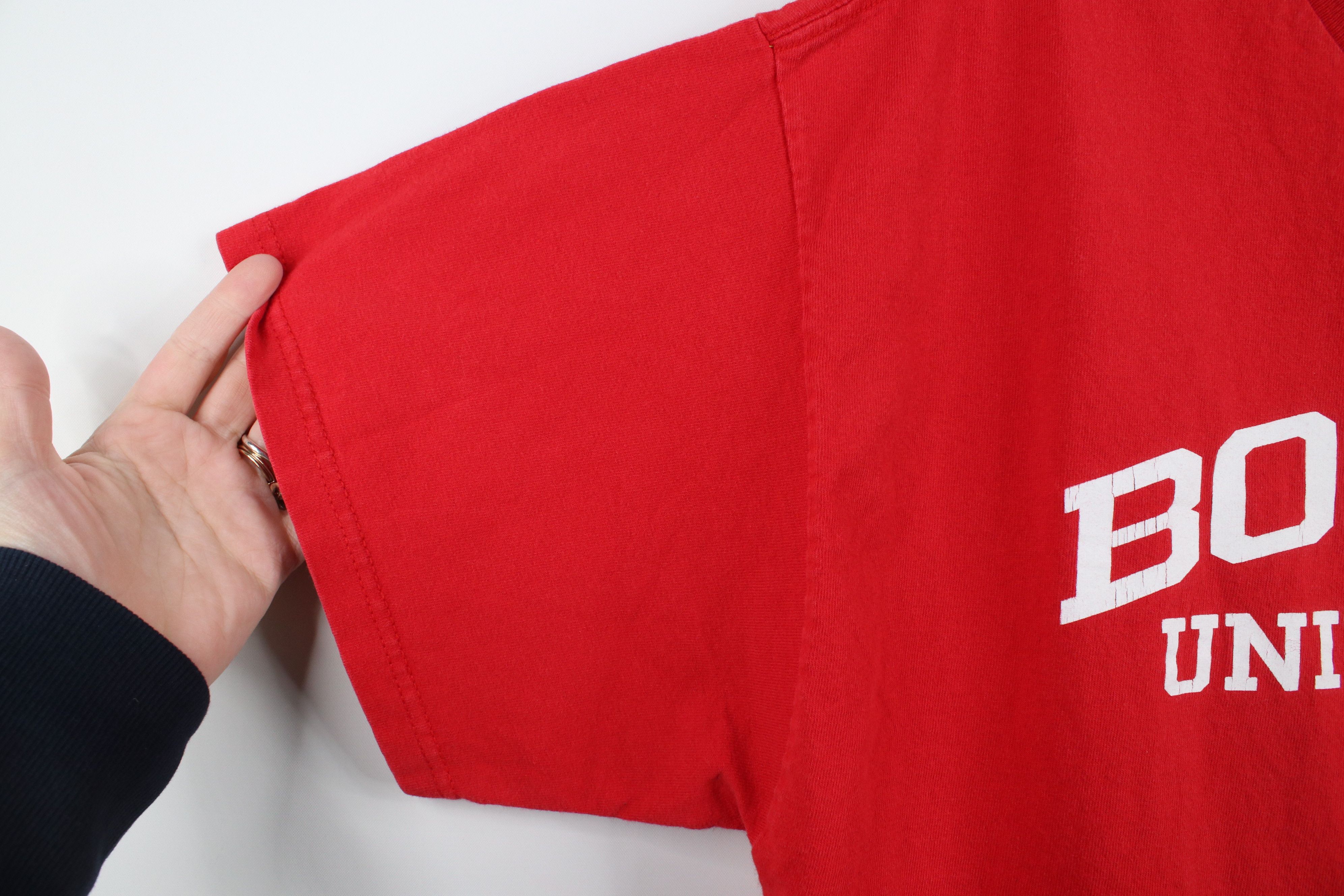 Vintage Vintage 90s Spell Out Boston University Short Sleeve T-Shirt Size US L / EU 52-54 / 3 - 5 Thumbnail
