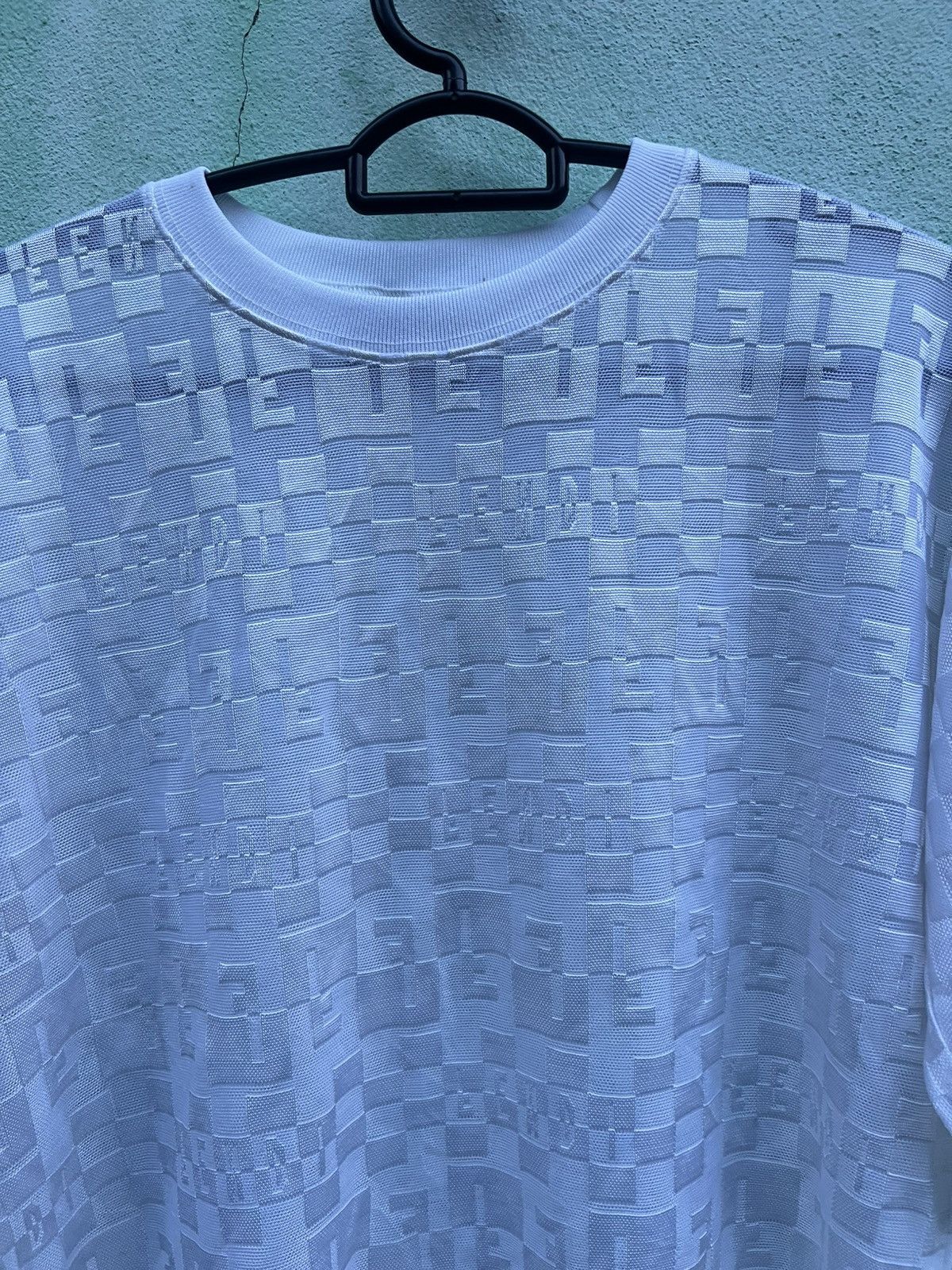 Fendi VINTAGE FENDI JEANS Monogram Checkerboard Spellout T-Shirt Size M / US 6-8 / IT 42-44 - 10 Thumbnail
