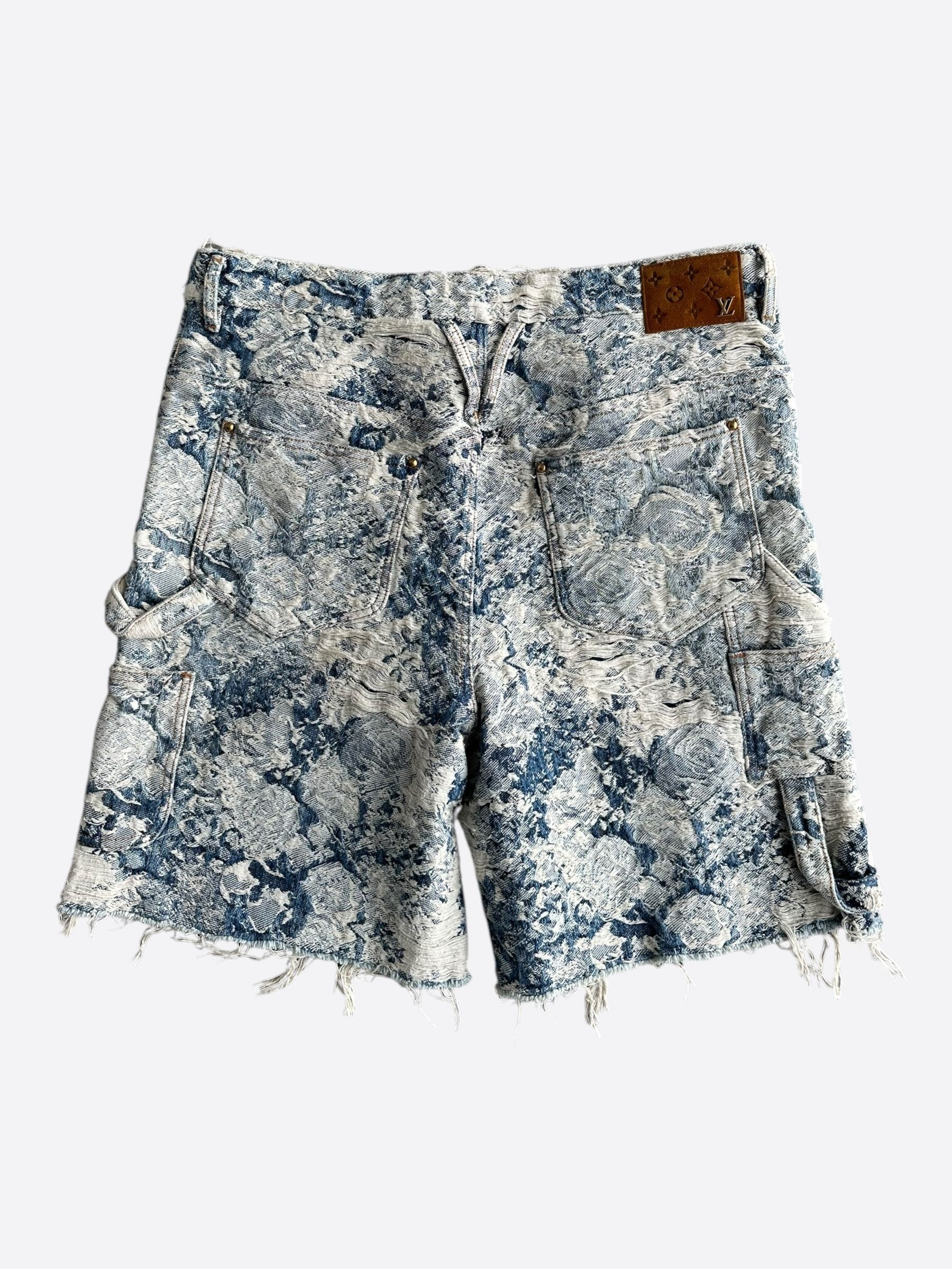 Louis Vuitton Floral Distressed Carpenter Shorts Size US 36 / EU 52 - 2 Thumbnail