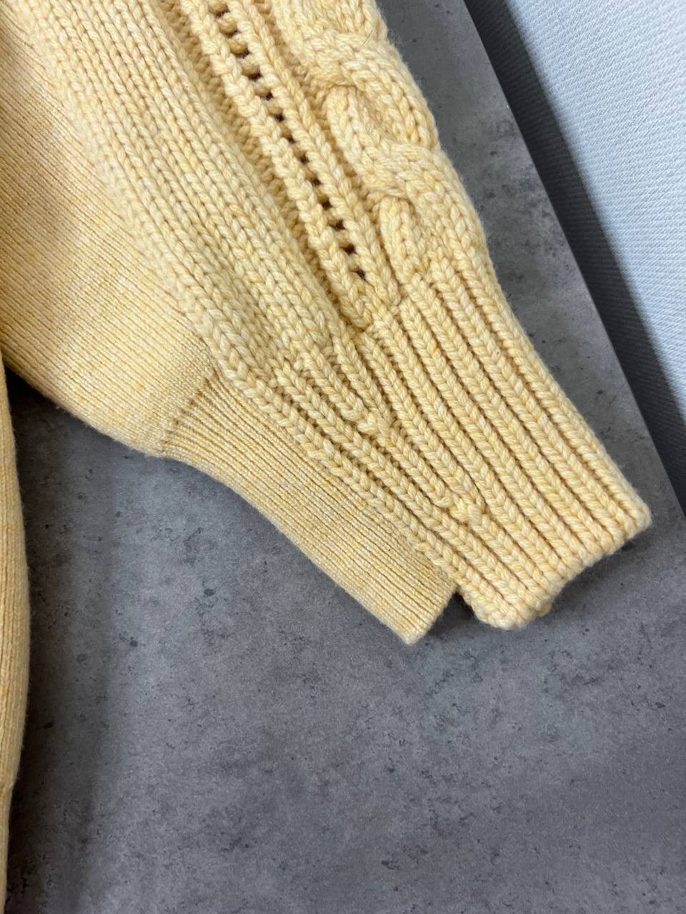 Alexander McQueen Alexander McQueen Jumper Womens Yellow Cable Wool 100% Size M / US 6-8 / IT 42-44 - 4 Thumbnail