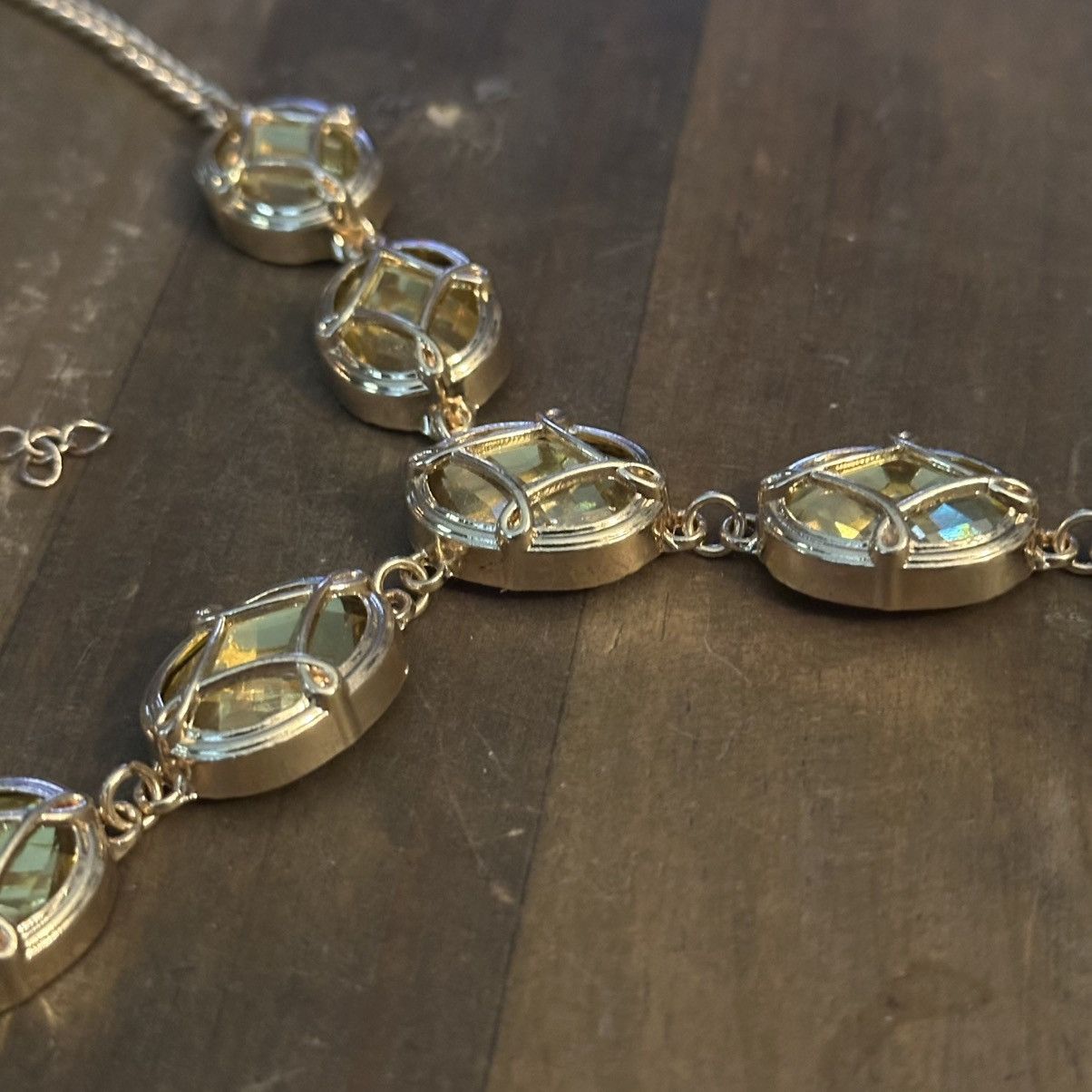 Other Gold tone citrine Y statement necklace Size ONE SIZE - 3 Thumbnail