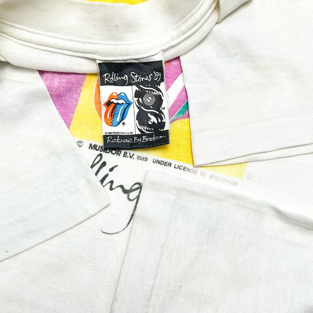 Vintage Rolling Stones 9 Tongue Vintage 80s 90s Band Brockum T-Shirt Size US L / EU 52-54 / 3 - 2 Thumbnail