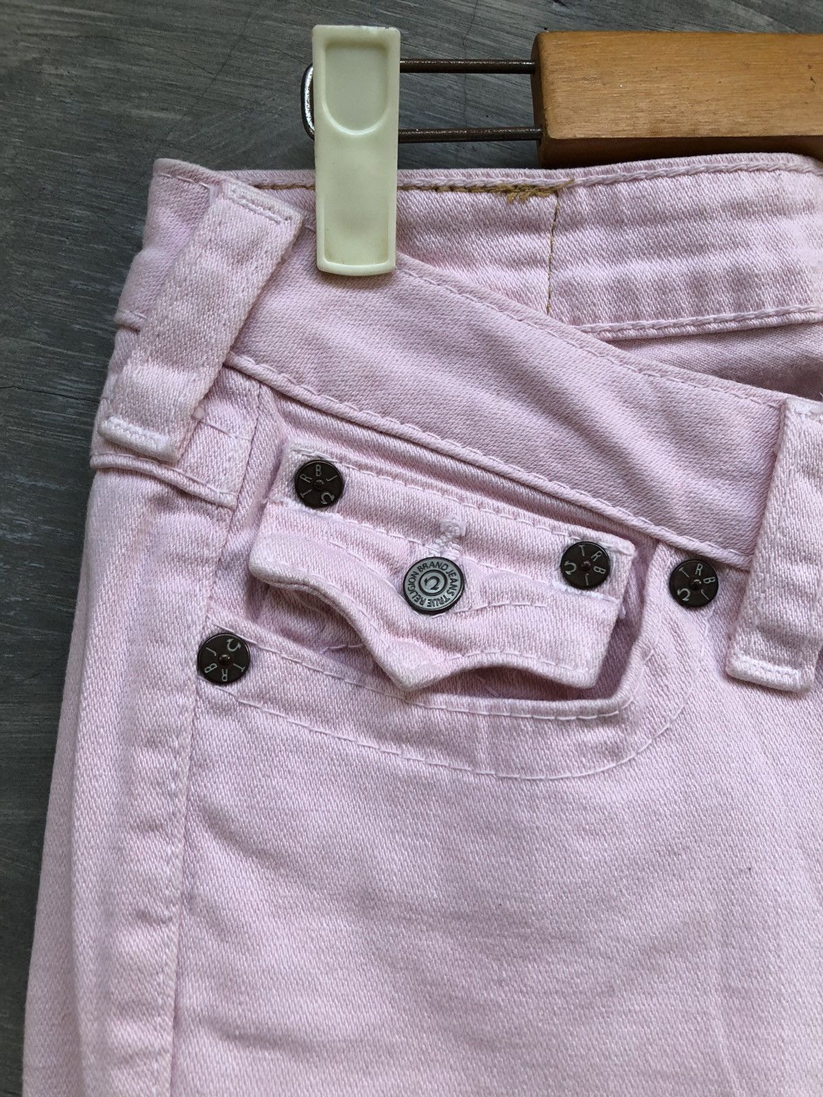 Designer × True Religion × Vintage True Religion Pink Denim Size 27" / US 4 / IT 40 - 4 Thumbnail