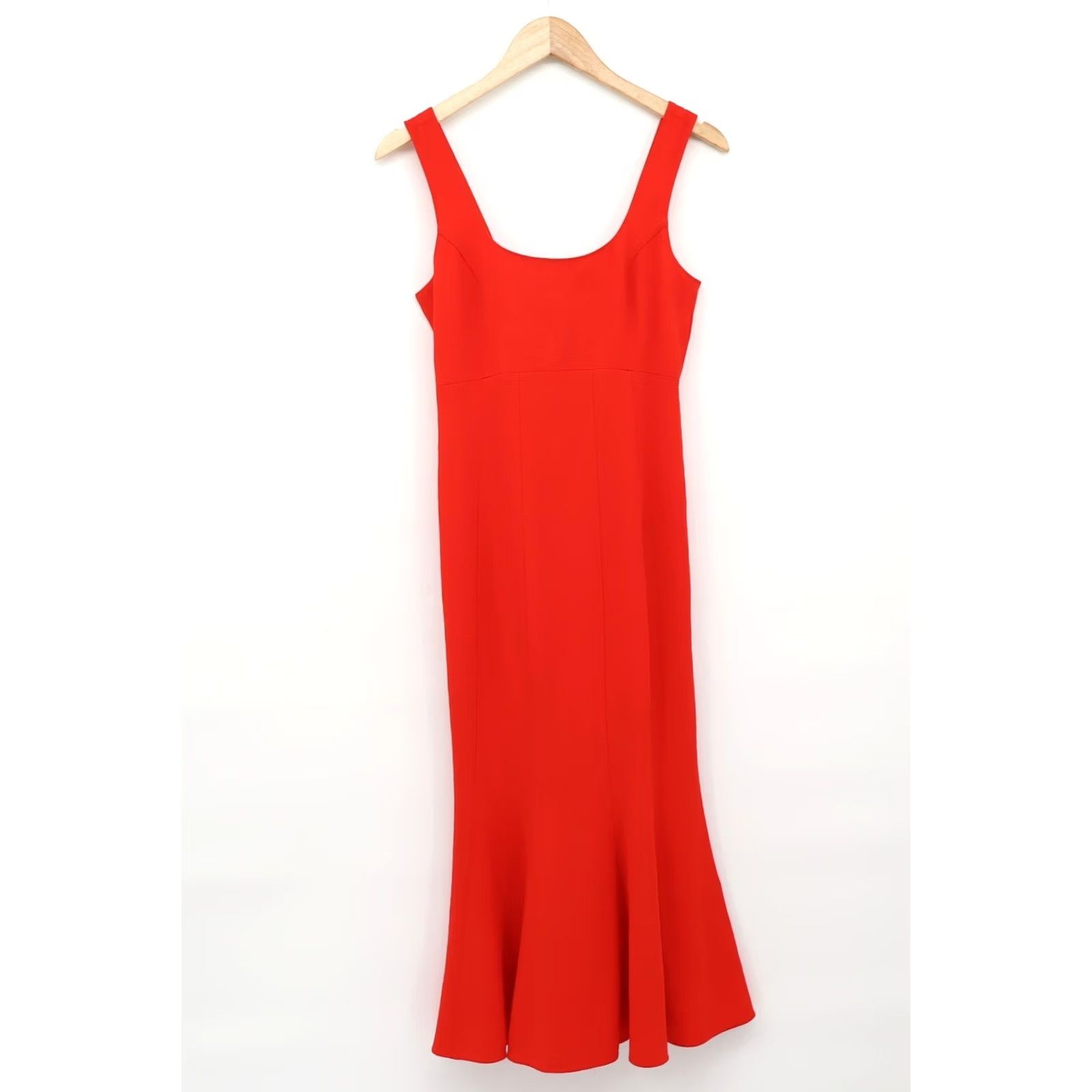 Veronica Beard VERONICA BEARD Dress Women's Gloria Fluted Stretch-Crepe Midi Cocktail Red Sz 0 Size XS / US 0-2 / IT 36-38 - 2 Thumbnail