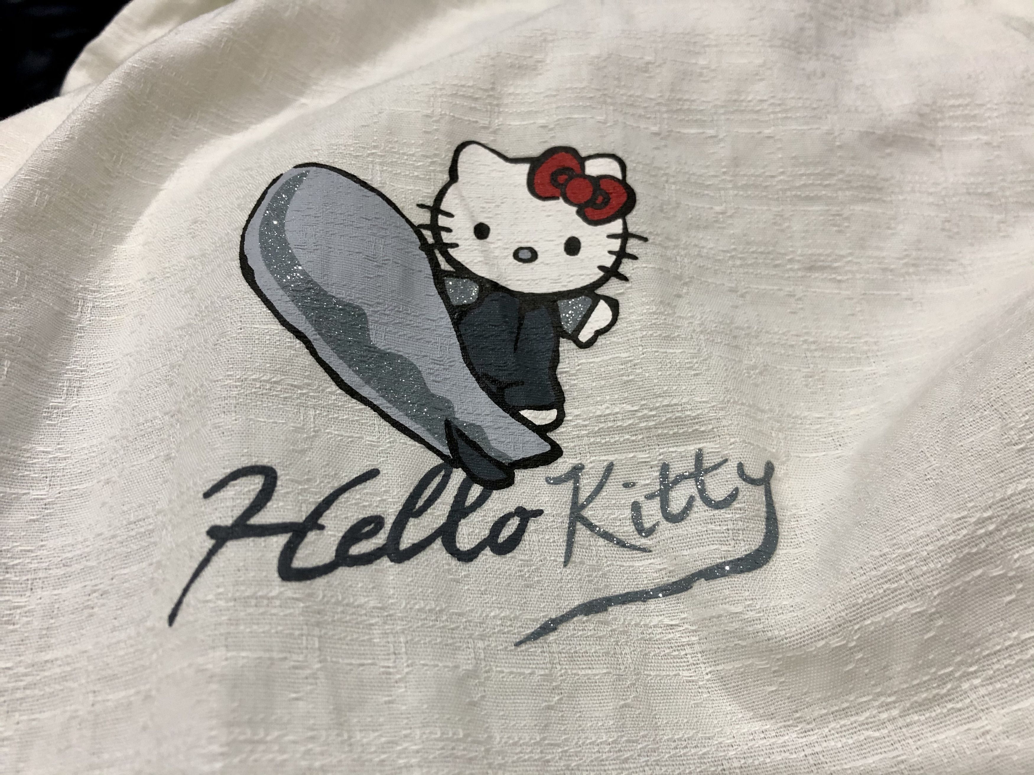 Japanese Brand Vintage Hello Kitty Surfing With Dragon Kimono Size US L / EU 52-54 / 3 - 3 Thumbnail