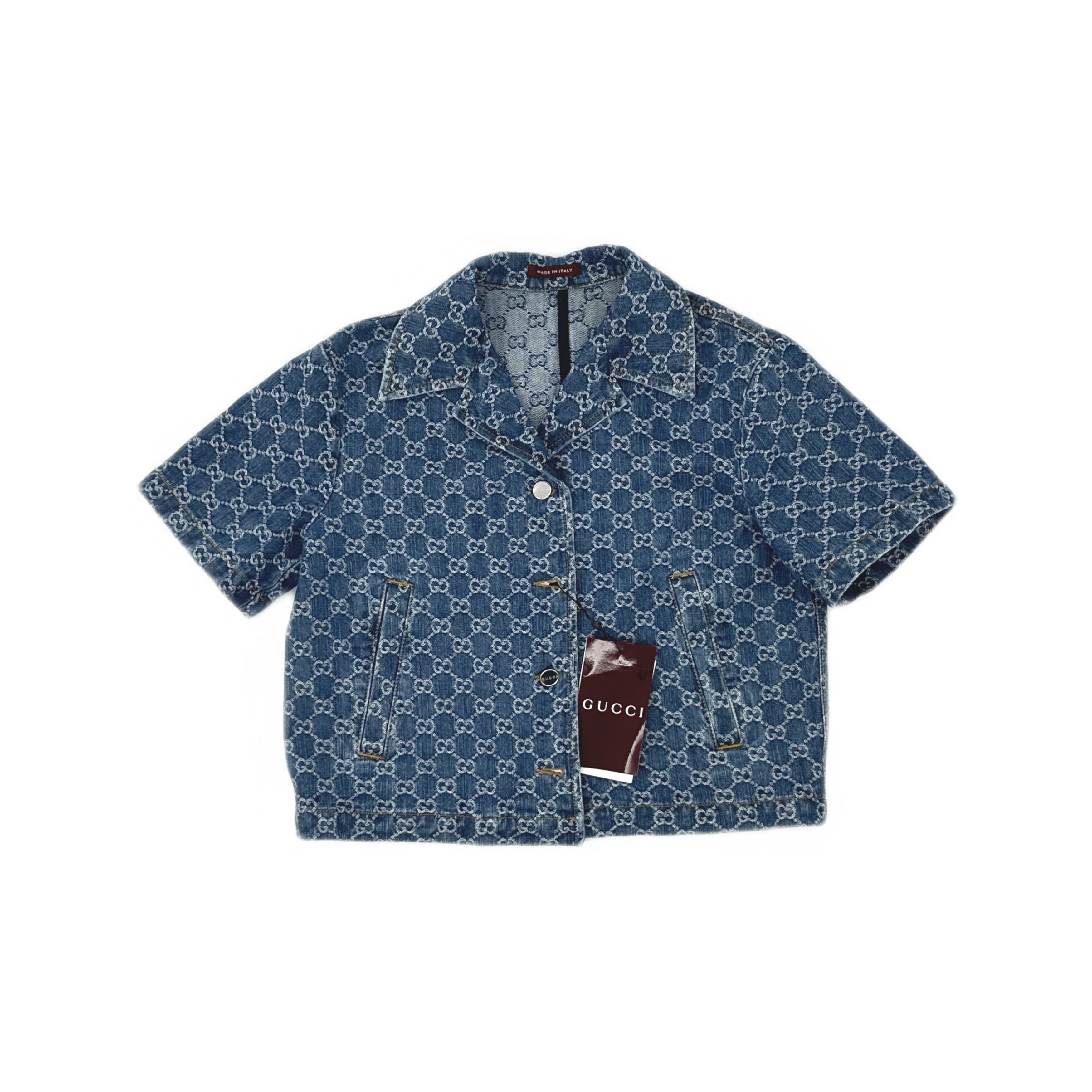 Gucci Gucci GG Logo Denim Button Up Size 42 Size M / US 6-8 / IT 42-44 - 1 Thumbnail