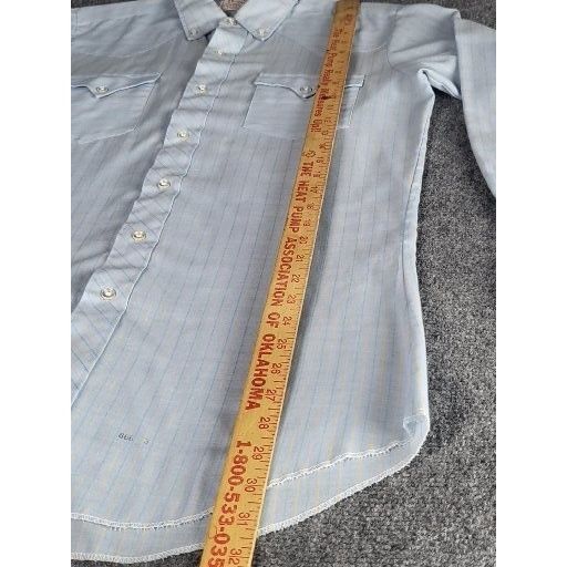 Vintage H bar C Ranchwear Button Up Shirt Men Sz M Striped Long Tail Size US M / EU 48-50 / 2 - 2 Thumbnail
