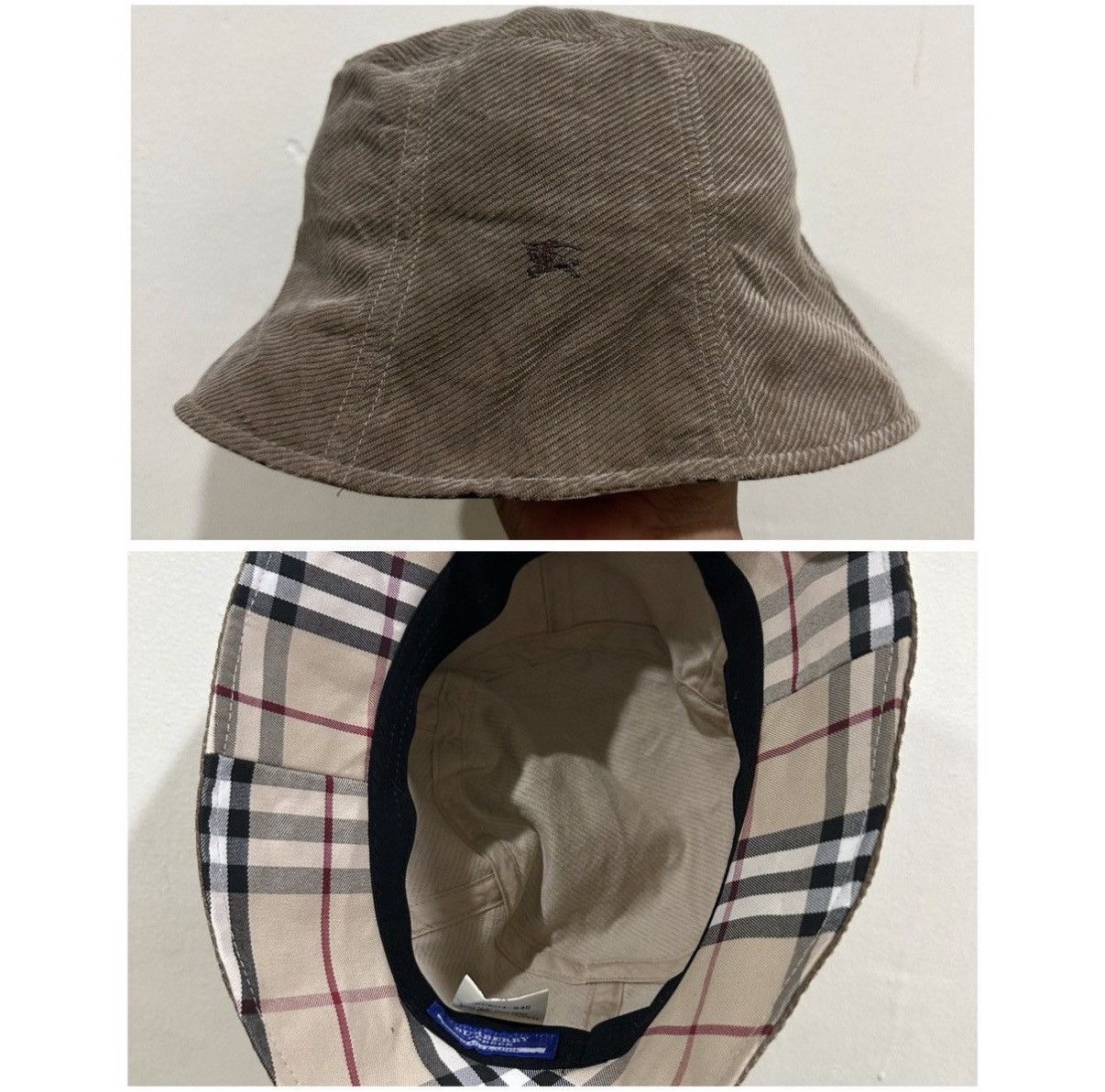 Burberry VTG Blue Label Burberry Nova Checked Corduroy Hat Size ONE SIZE - 1 Thumbnail