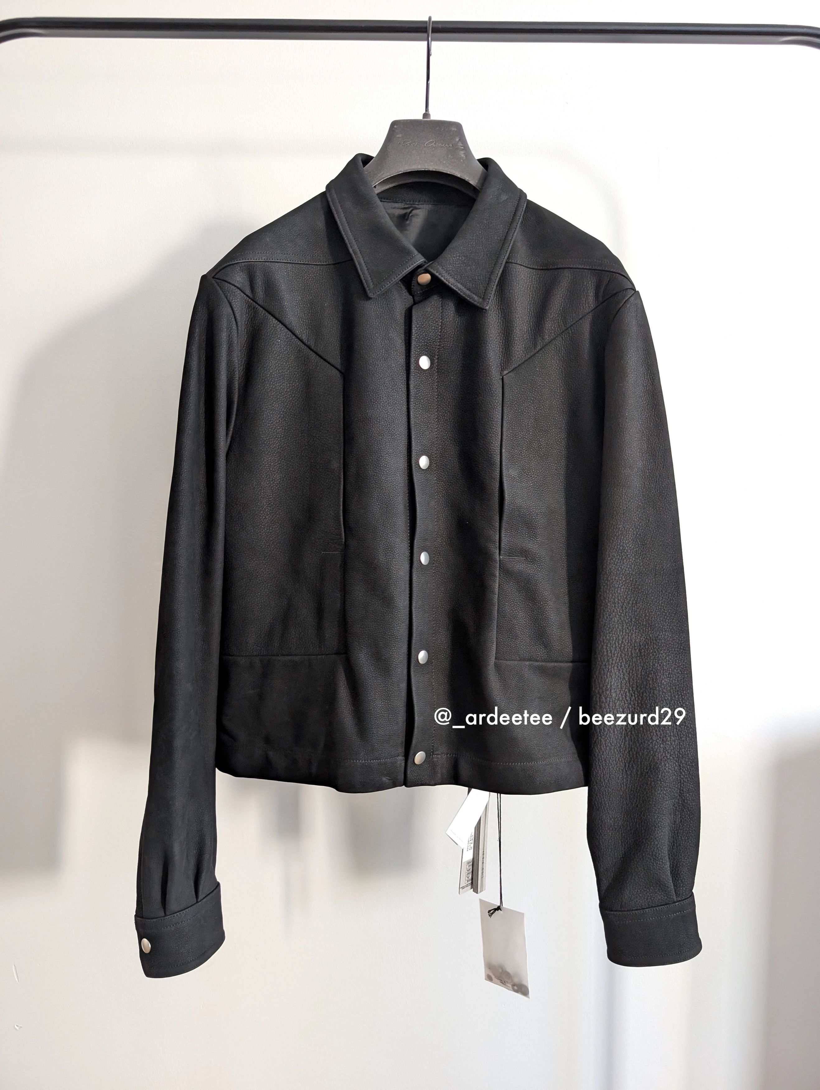 Rick Owens Rick Owens Alice Strobe Leather Jacket SS24 | Grailed