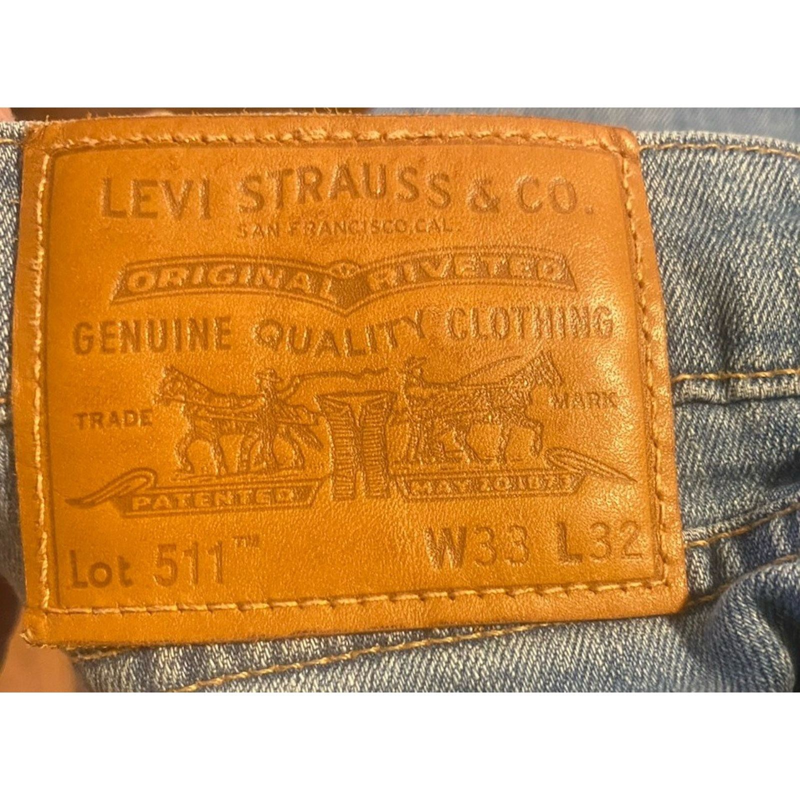 Levi's Levi’s Strauss Co Jeans Men’s 33 X 32 Size US 33 - 2 Thumbnail