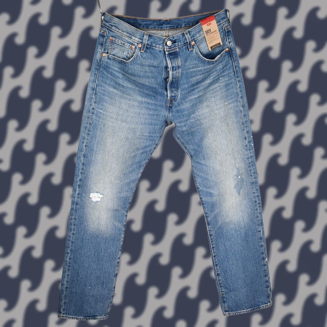 Levi's Levi's 501 Jeans Straight Mens W33 L32 Blue 100% Cotton 5-Pocket Denim Vintage No N/A Size US 33 - 1 Thumbnail