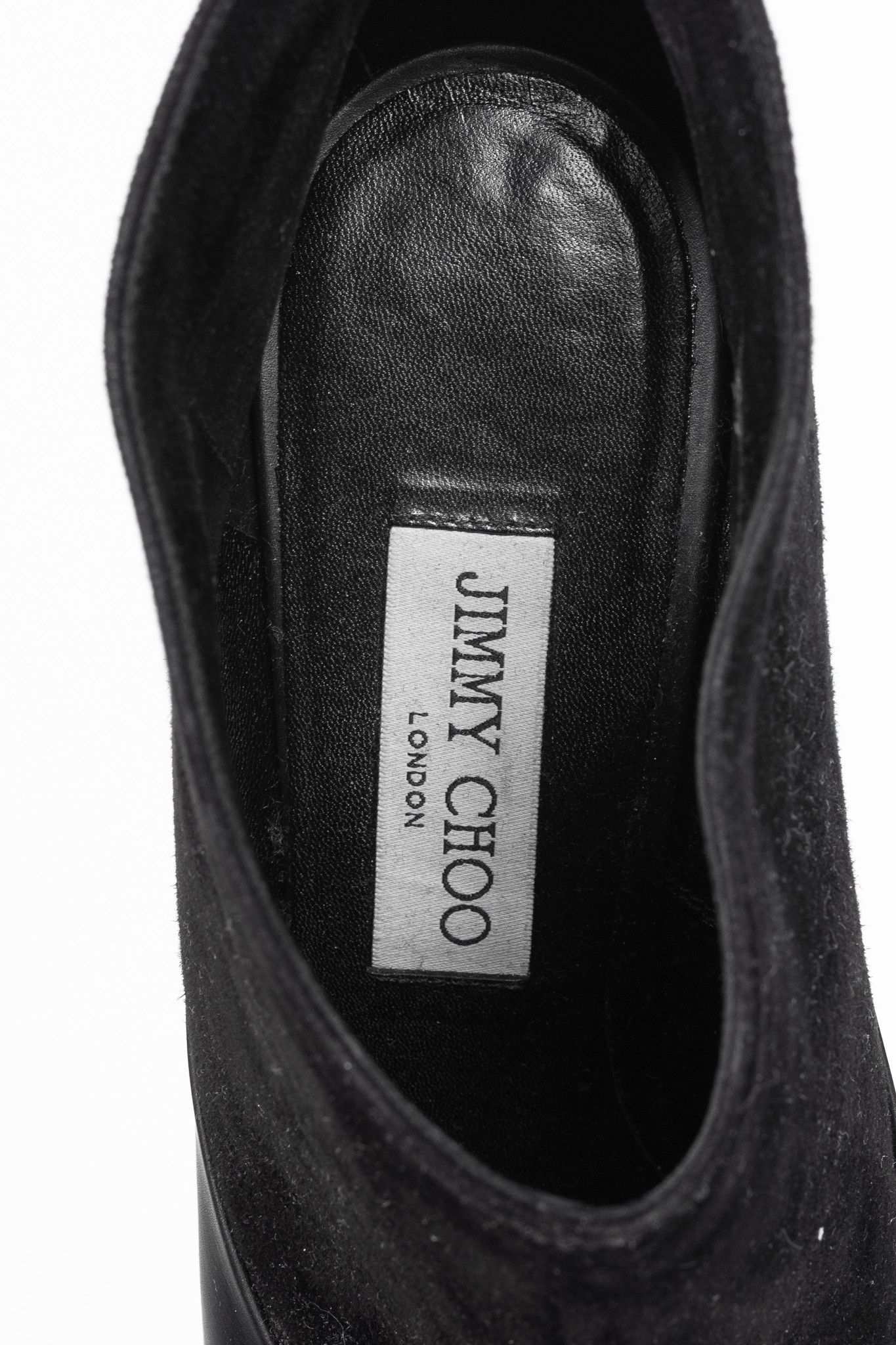 Jimmy Choo Jimmy Choo Diad Black Suede & Nappa Leather Ankle Boots Size US 9 / IT 39 - 10 Thumbnail