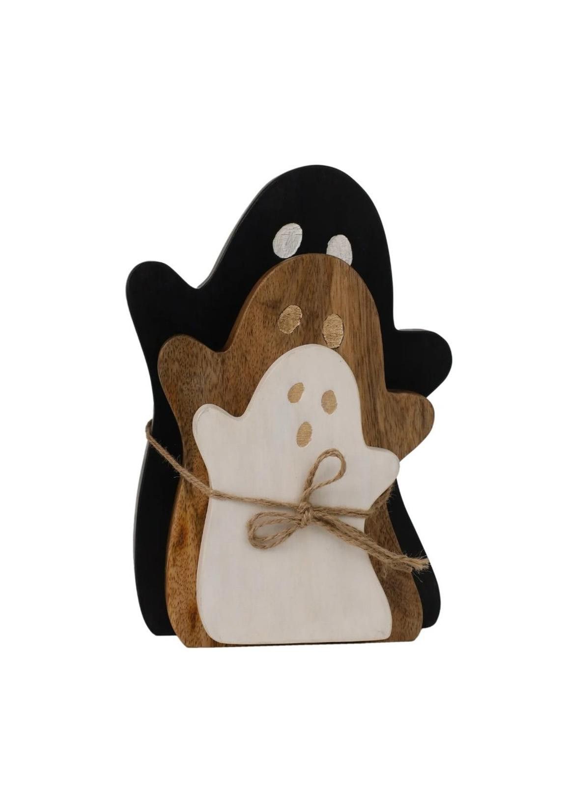 Walmart Viral Walmart Halloween Fall wood decor ghosts set of 3 Size ONE SIZE - 1 Thumbnail