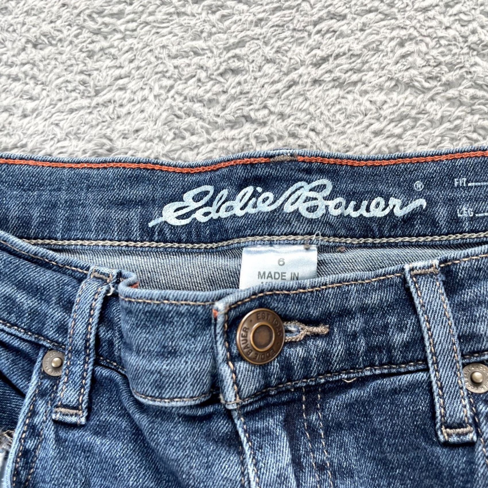Eddie Bauer Eddie Bauer Jeans Womens 6 Blue Boyfriend Fit Slim Leg Denim Cotton Mid Rise Size 28" / US 6 / IT 42 - 3 Thumbnail