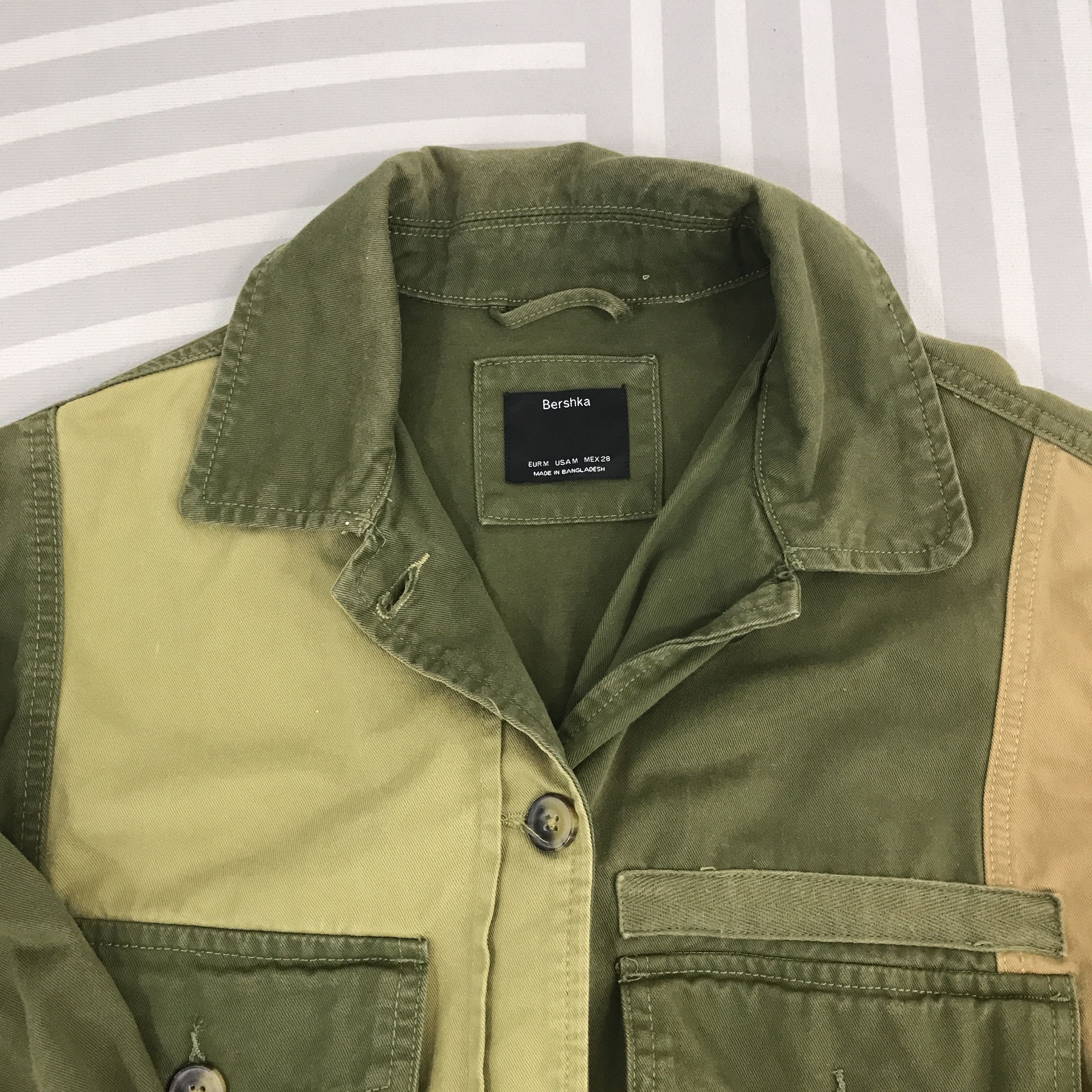 Japanese Brand × Vintage Vintage Bershka Japan design style Patchwork button Jacket Size US L / EU 52-54 / 3 - 8 Thumbnail