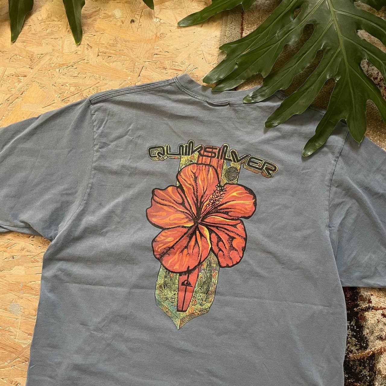 Quiksilver × Vintage VINTAGE 80S-90S QUIKSILVER AMAZING FADED RARE SURF T SHIRT Size US L / EU 52-54 / 3 - 4 Thumbnail