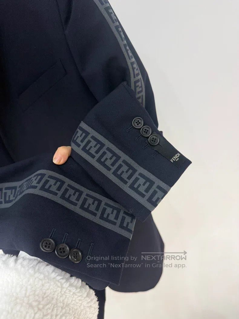 Fendi Fendi FF Logo Branded Blazer Size 44L - 4 Thumbnail