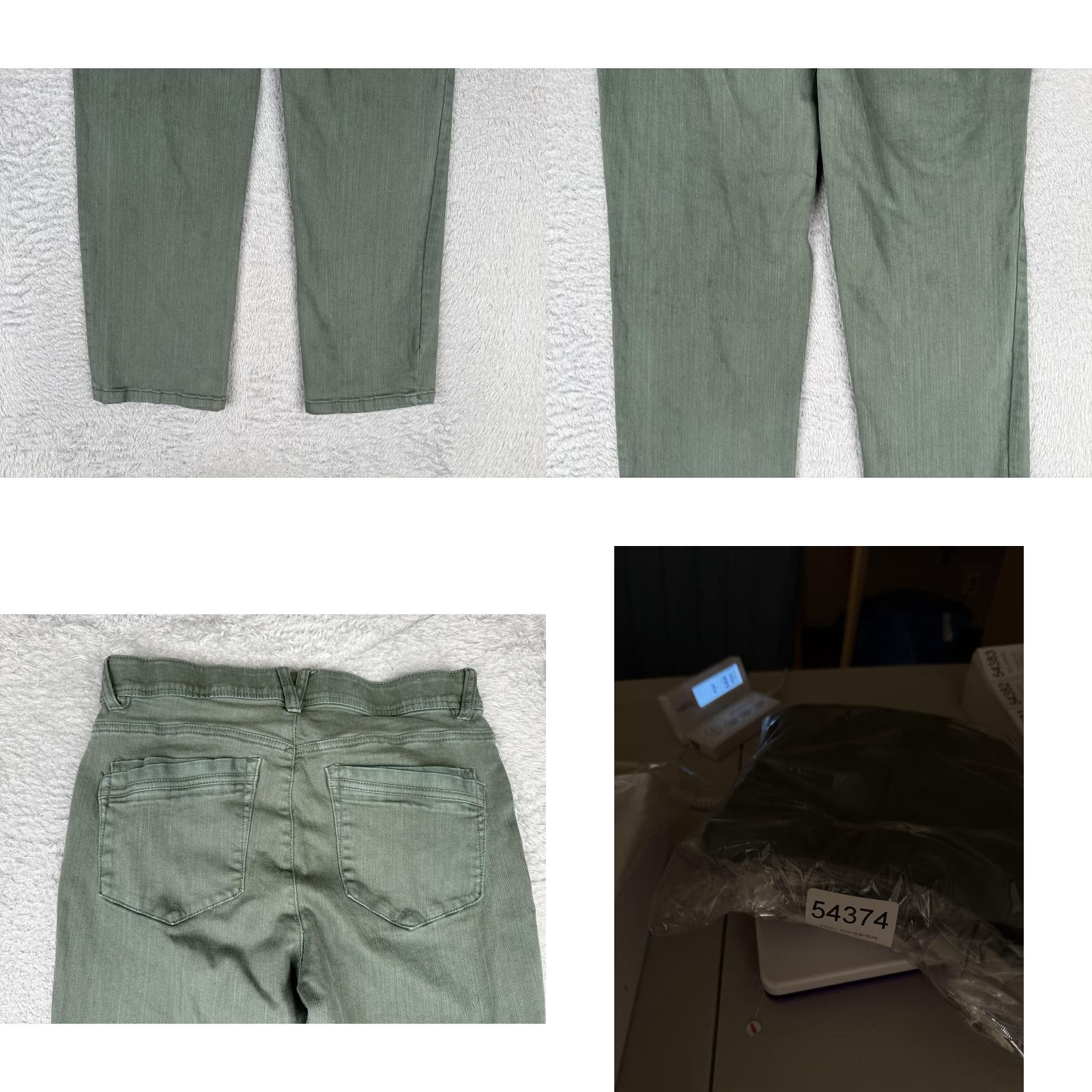 Vintage Democracy Jeans Cropped Womens 8 Green Mid Rise Stretch Denim 29x26 Pants Size 30" / US 8 / IT 44 - 10 Thumbnail