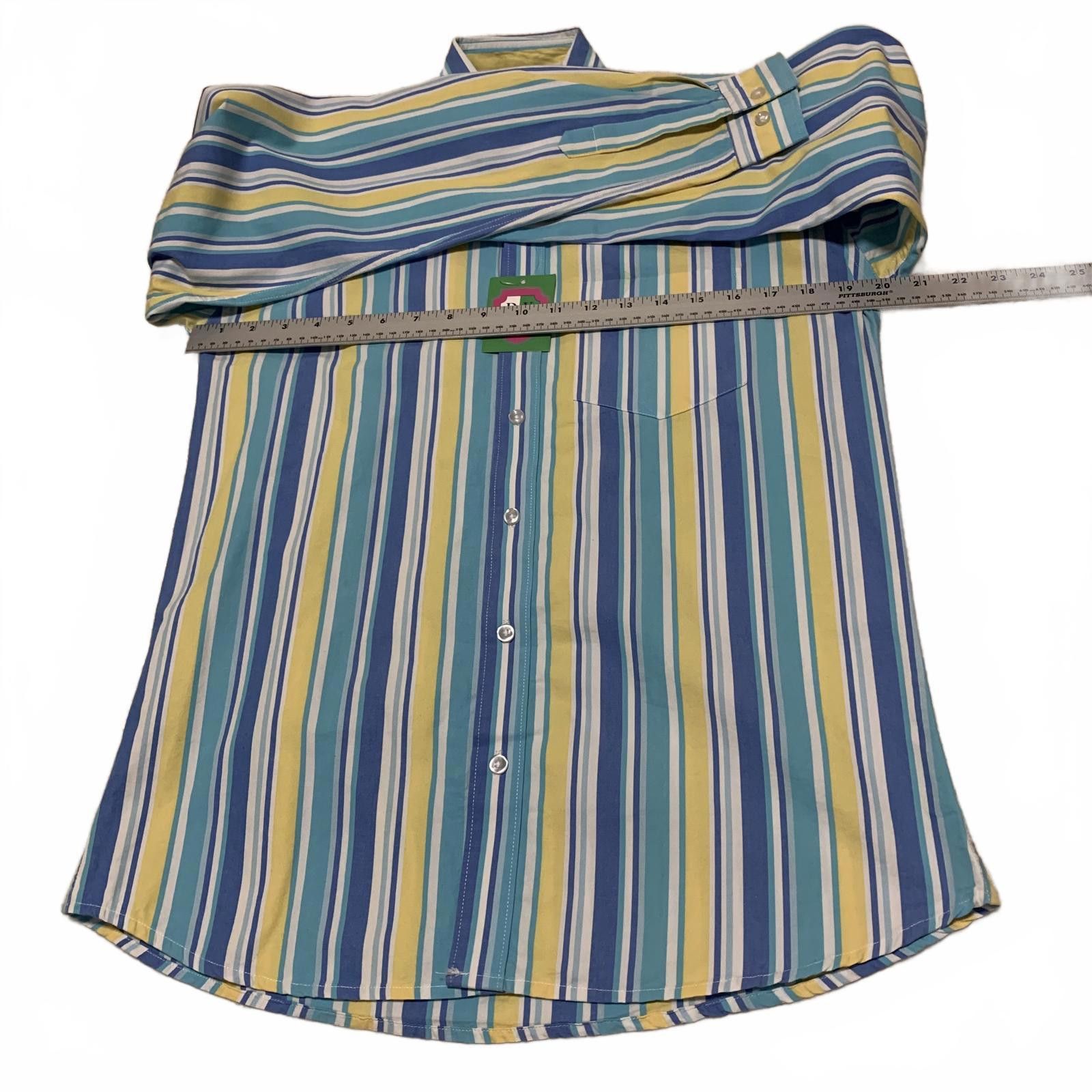 Other DVRG Men's Small Blue Yellow Green Striped Shirt Size US S / EU 44-46 / 1 - 10 Thumbnail