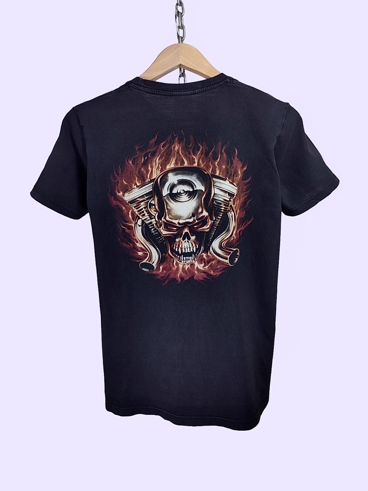 Vintage Y2K Vintage Wild Skull Flame Graphic Print Tee Size US S / EU 44-46 / 1 - 6 Thumbnail