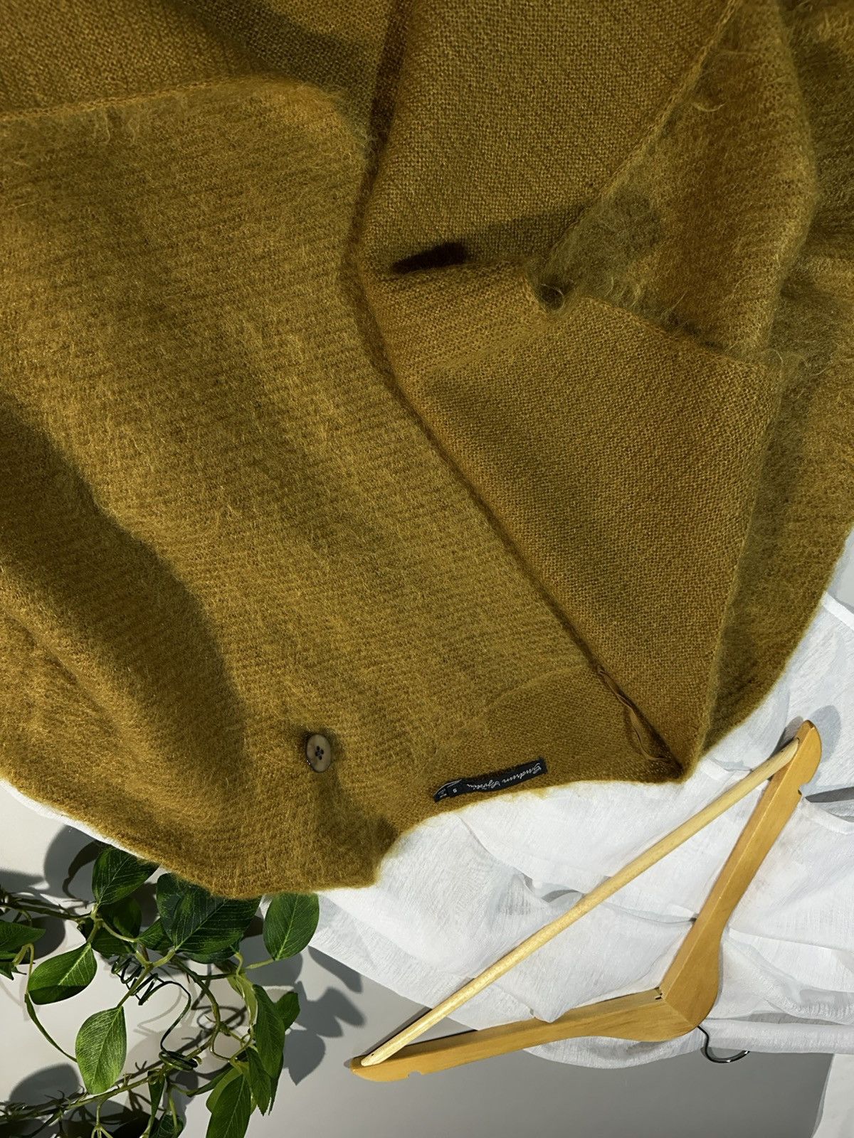 Gudrun Sjoden Gudrun Sjoden Mohair wool blend wrap cardigan jacket mustard Size S / US 4 / IT 40 - 6 Thumbnail