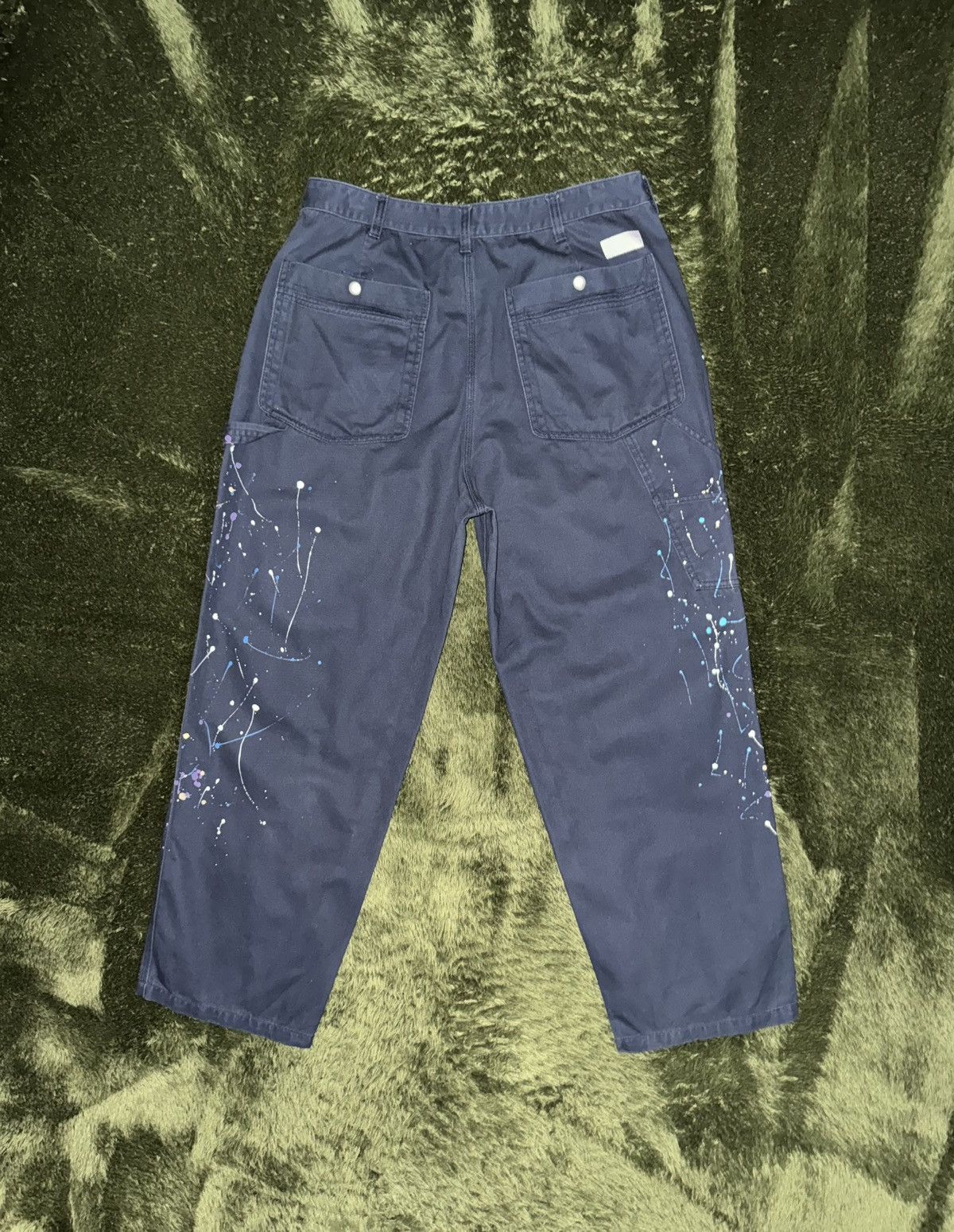 thisisneverthat [L] YESEYESEE Painted Cotton Carpenter Work Pants navy Size US 36 / EU 52 - 8 Thumbnail