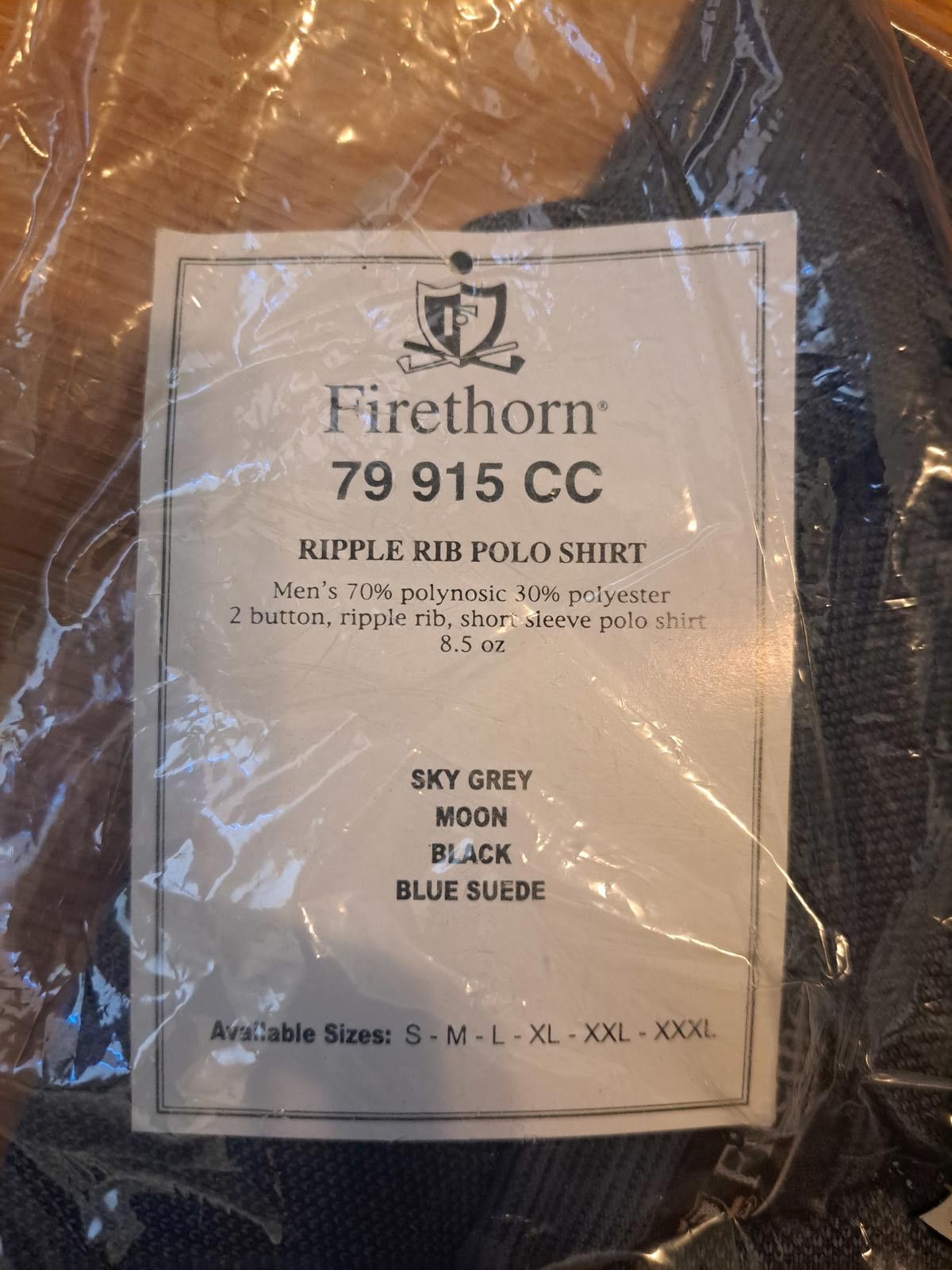 Other GOLF Firethorn Ripple Rib Polo Shirt - Men's Large, Blue Size US L / EU 52-54 / 3 - 3 Thumbnail