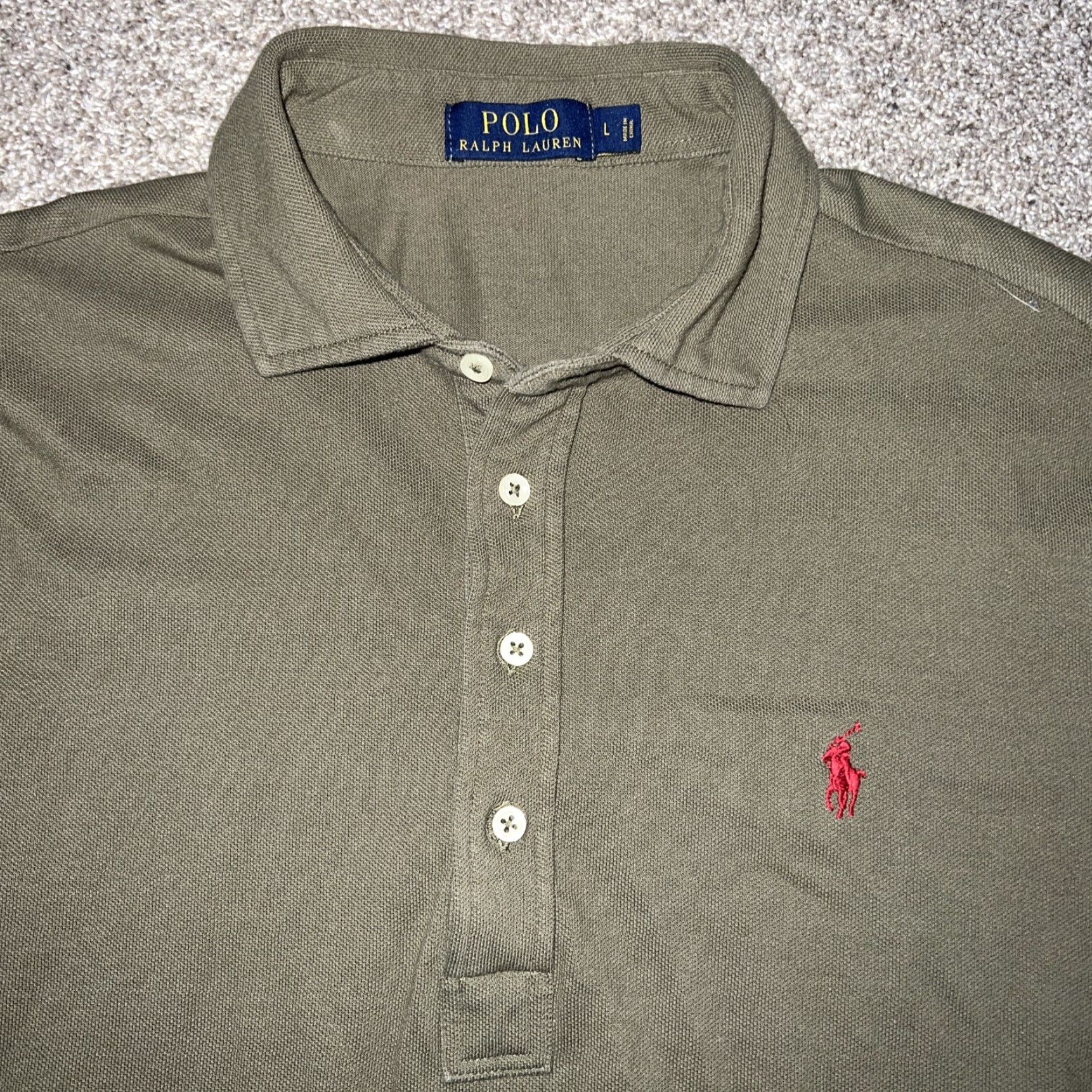 Ralph Lauren Ralph Lauren Polo Mens Long Sleeve Polo Green L Size US L / EU 52-54 / 3 - 2 Thumbnail