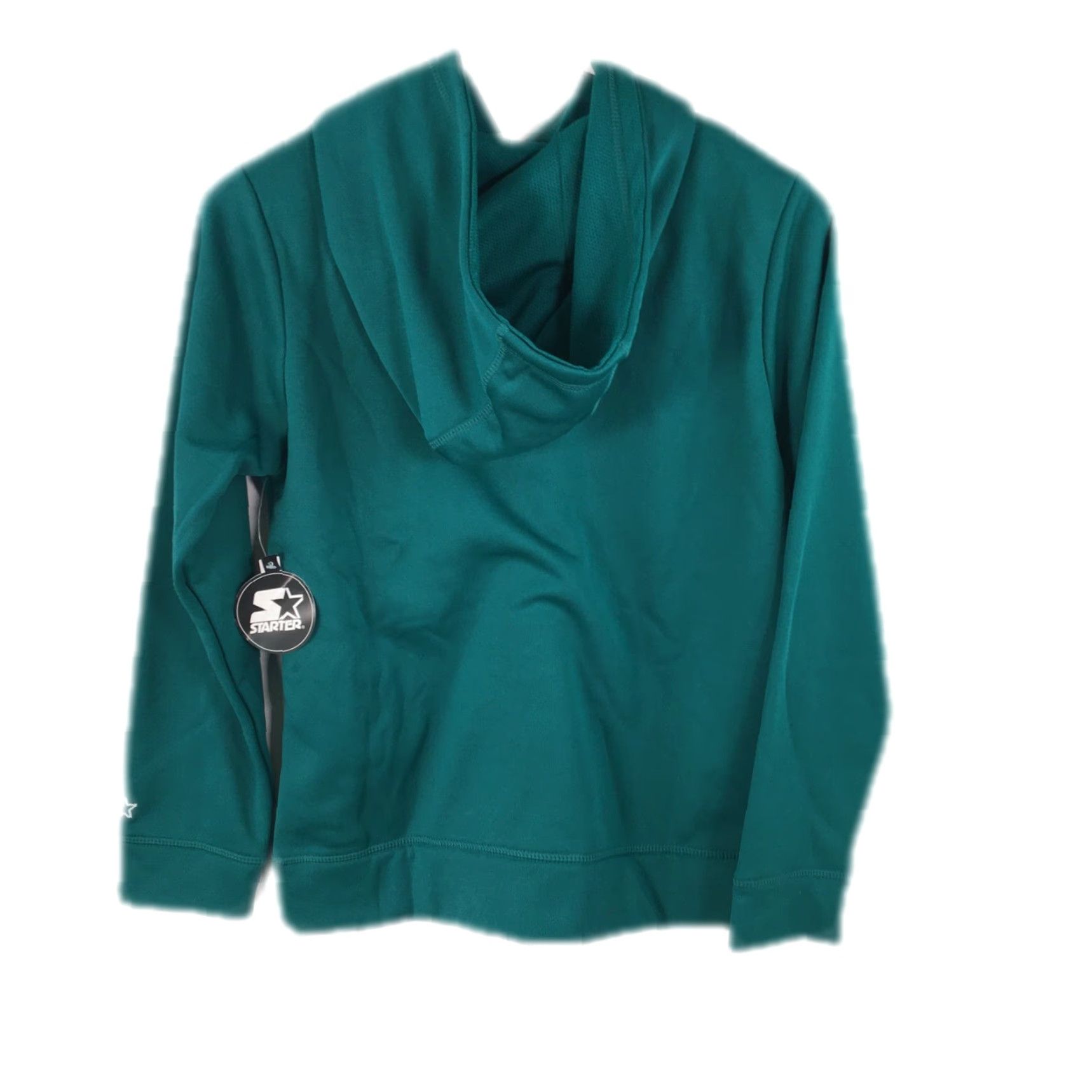Starter Starter Mens Hoodie Sweater Regular Long Sleeve Teal Size M - 90s Solid Casual Pullover Knit Shirt Size US M / EU 48-50 / 2 - 2 Thumbnail