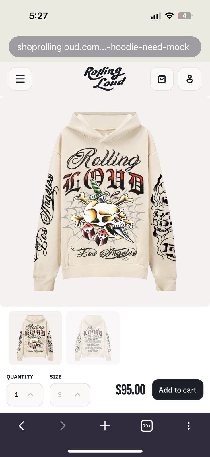RLLA25 フーディ XL A$AP Rocky/Playboi Carti A$AP Rocky × Playboi Carti × Rolling Loud Rolling Loud