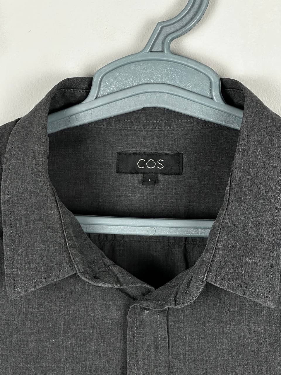 Cos COS Dark Grey Denim Light Casual Shirt Size US L / EU 52-54 / 3 - 6 Thumbnail