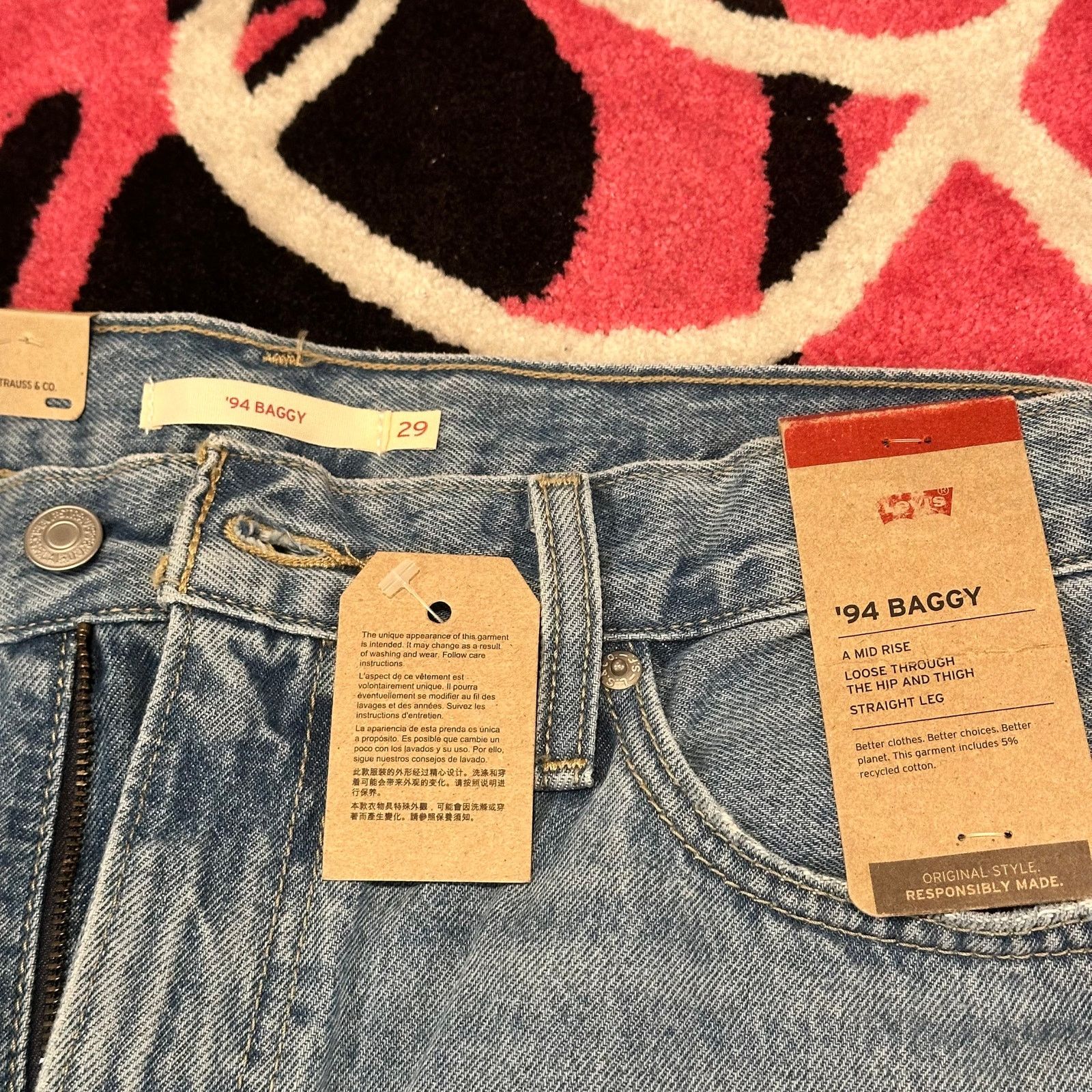 Levi's Levi’s® 94 Baggy Distressed Jeans – Size 29 – As Pictured Size 29" - 2 Thumbnail