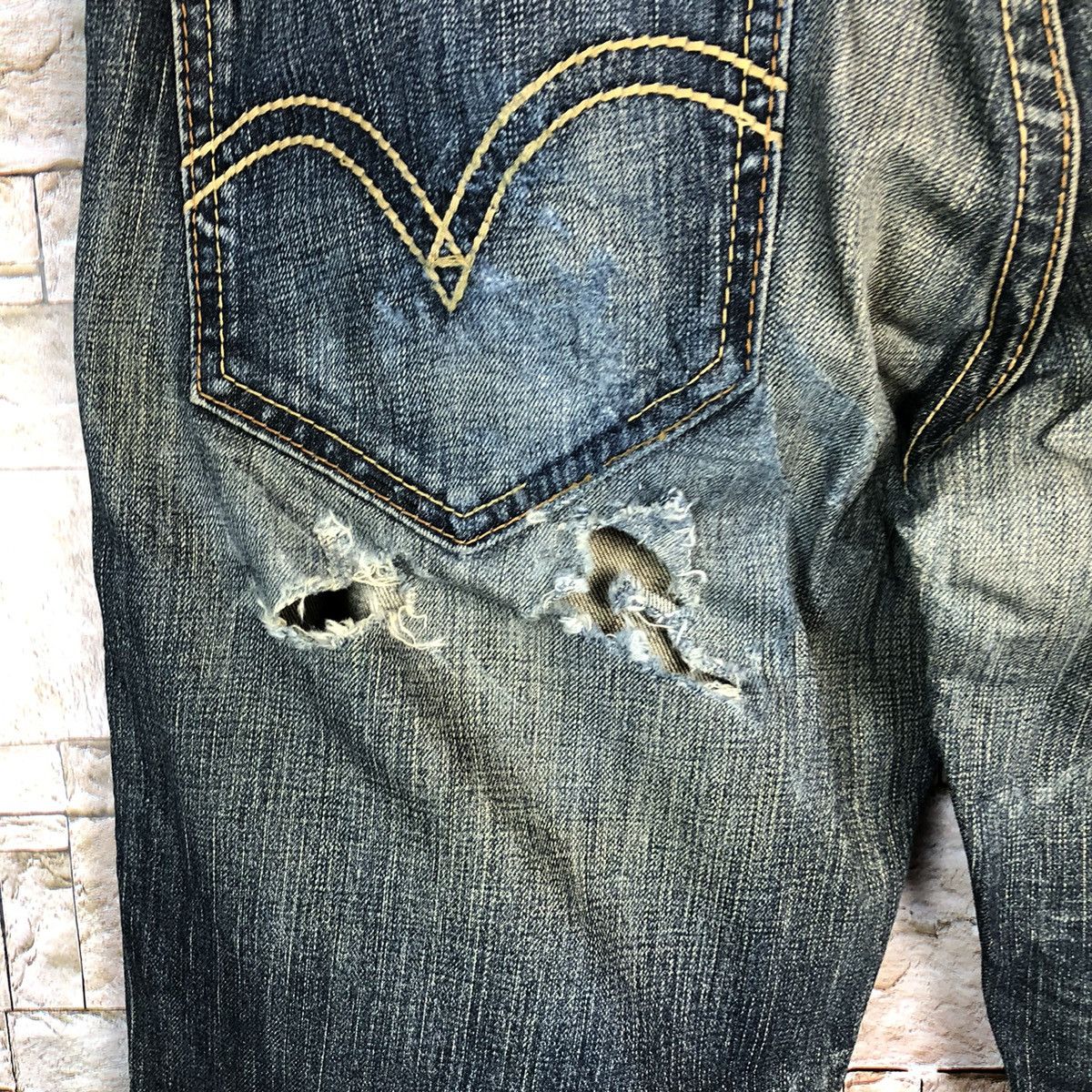 Levi's 507 Levis Blue Denim jeans Pants #7571 Size US 31 - 21 Thumbnail