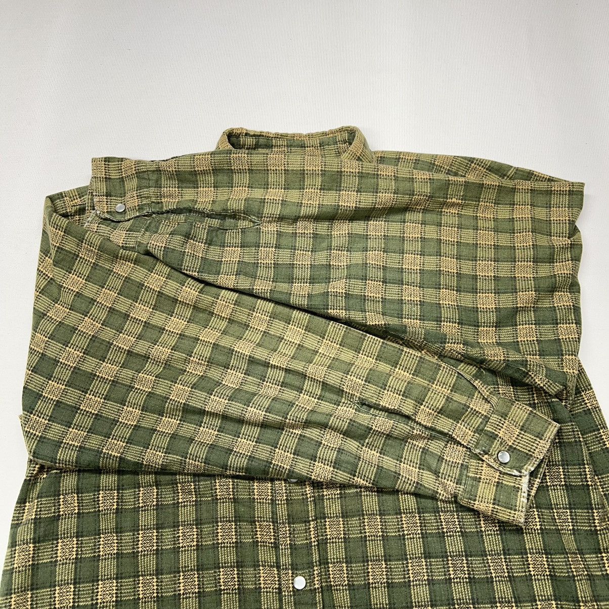 Haband × Vintage VTG Haband Flannel Shirt Green Plaid Button Up Pearl Snap Size US L / EU 52-54 / 3 - 7 Thumbnail