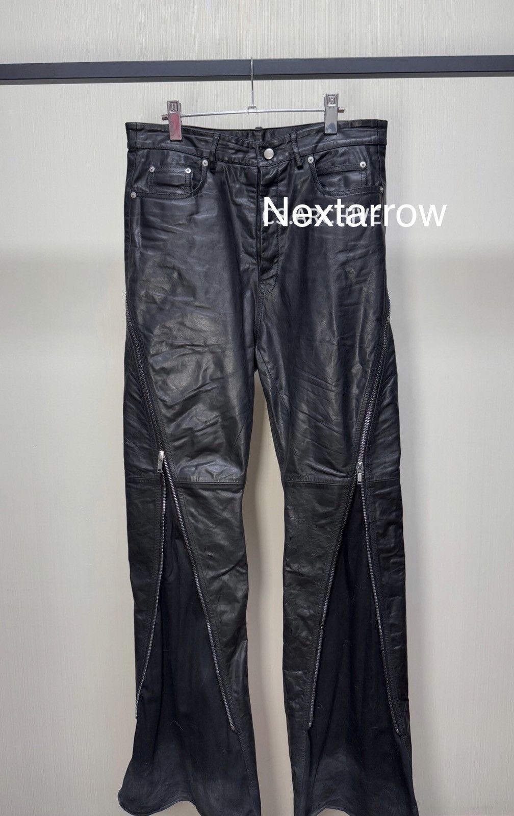 Rick Owens Rick Owens leather Bolan banana pants 2412-Nextarrow Size US 32 / EU 48 - 1 Thumbnail