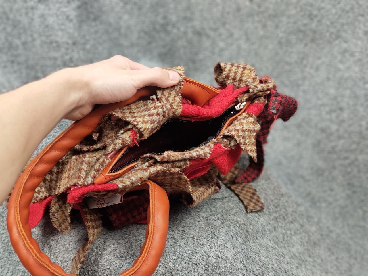 Harris Tweed Vintage Handmade Harris Tweed Women's bag with one handle Size ONE SIZE - 15 Thumbnail