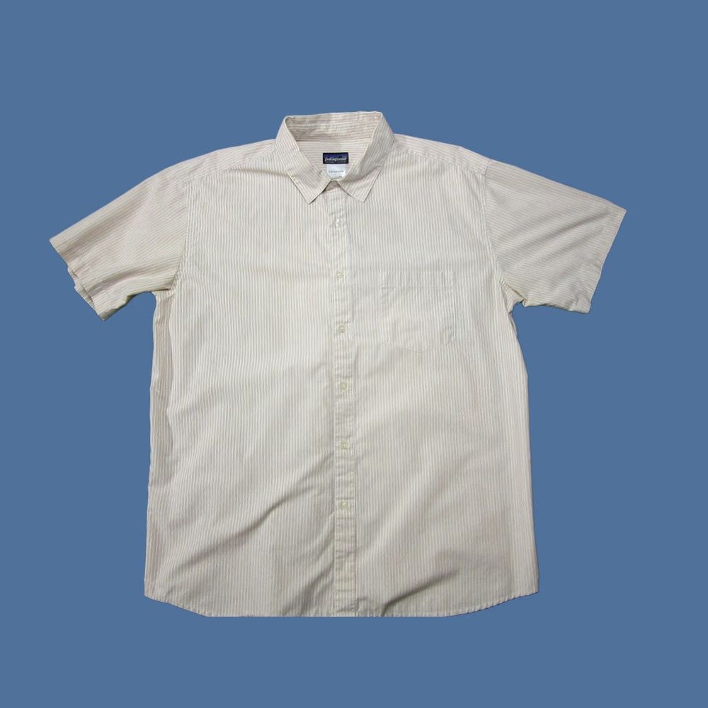 Patagonia Patagonia Shirt Mens XL Beige Red Striped Short Sleeve Outdoor Pockets Button Up Size US XL / EU 56 / 4 - 1 Thumbnail