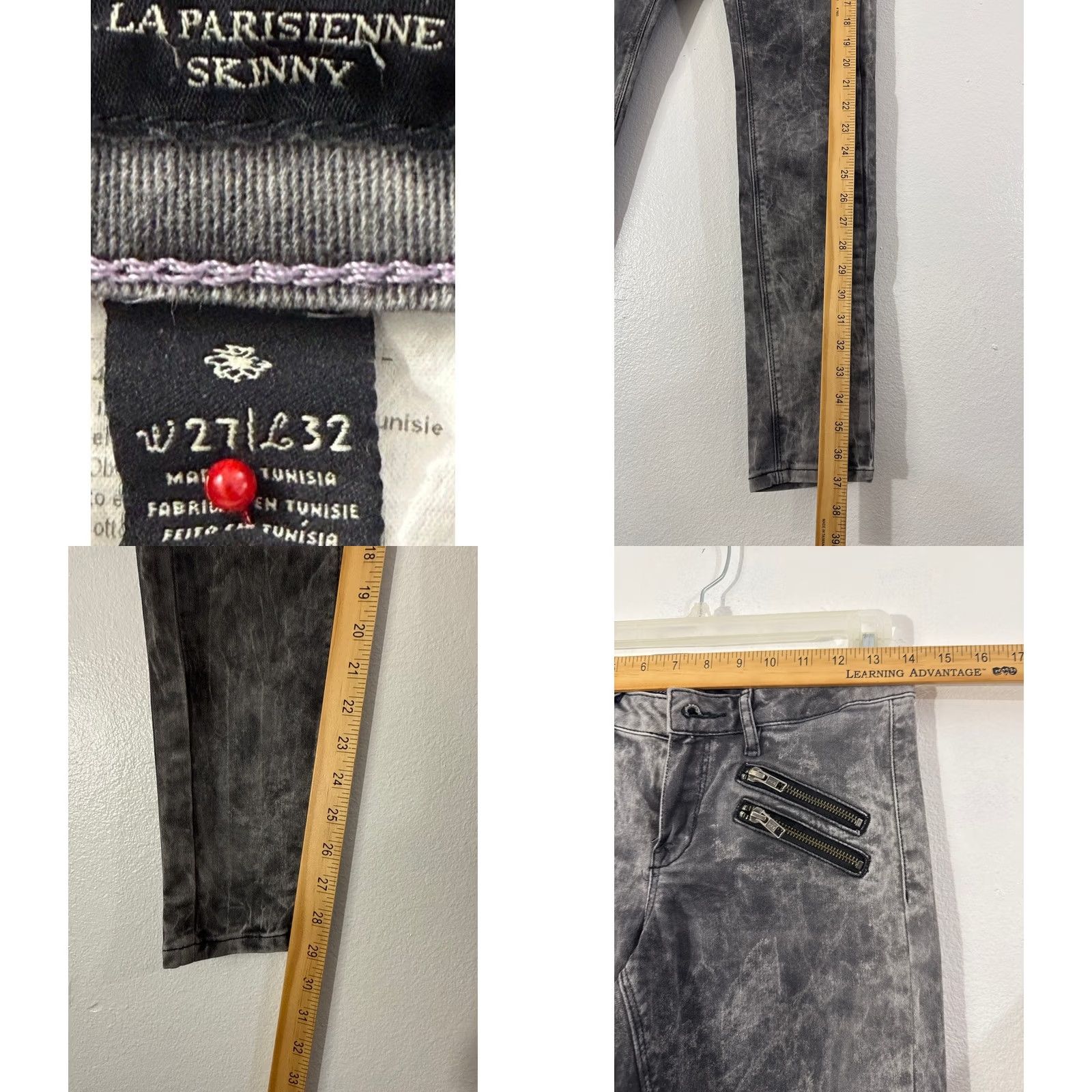 Maison Scotch MAISON SCOTCH La Parisienne Skinny Jeans Denim Women 27W L32 Black Zip Stretch 100% Cotton Regular Slim Skinny Jeans Womens Size 27" / US 4 / IT 40 - 8 Thumbnail