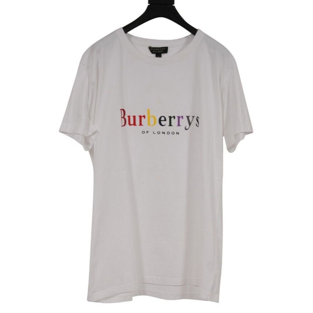 Burberry Rainbow Burberrys Logo T Shirt White Size US L / EU 52-54 / 3 - 1 Thumbnail