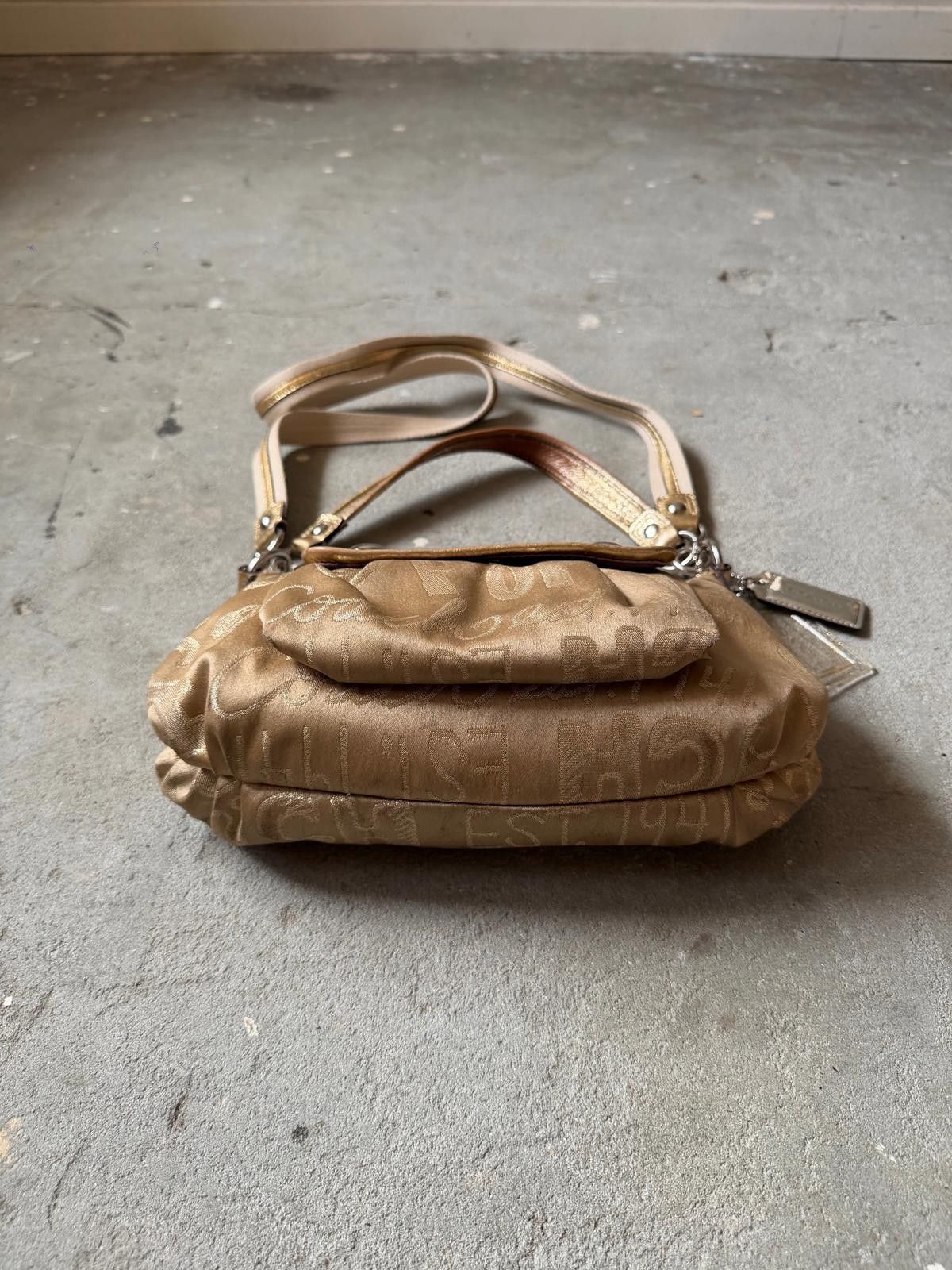 Coach Coach 2Way Poppy Shoulder Bag Beige/Gold Size ONE SIZE - 9 Thumbnail