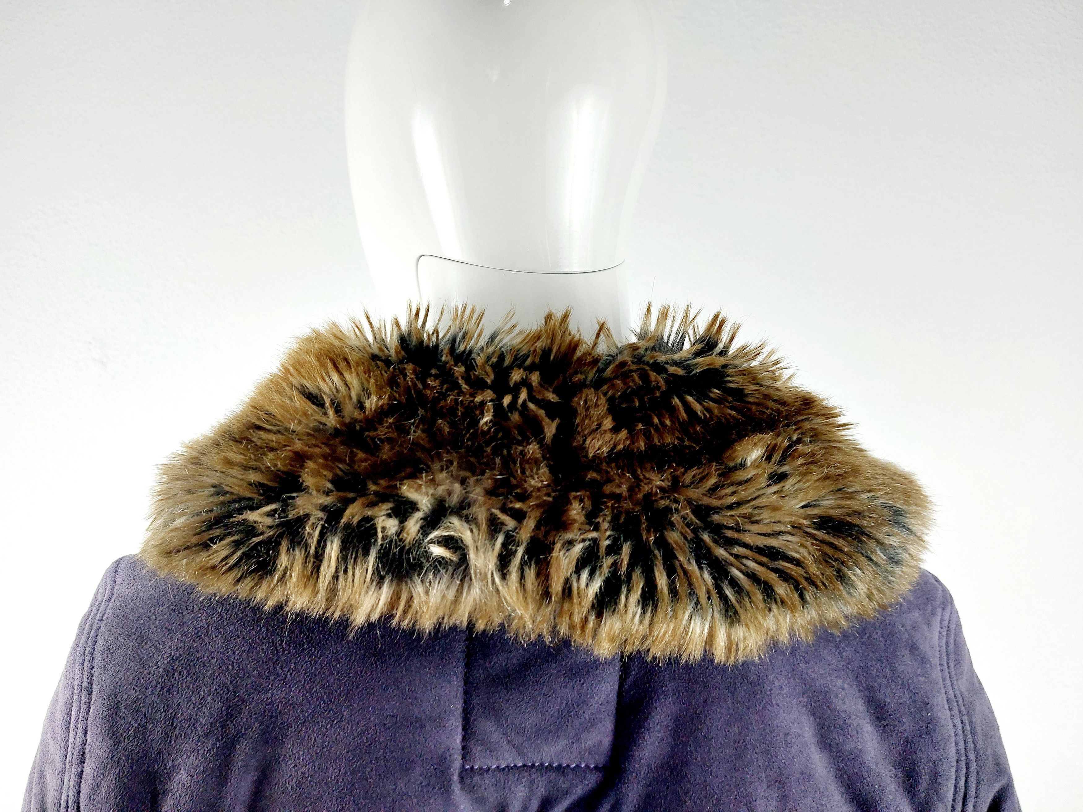 Miss Sixty Miss Sixty Faux Fur Suede Blue Navy Cropped Jacket Coat Size S / US 4 / IT 40 - 10 Thumbnail