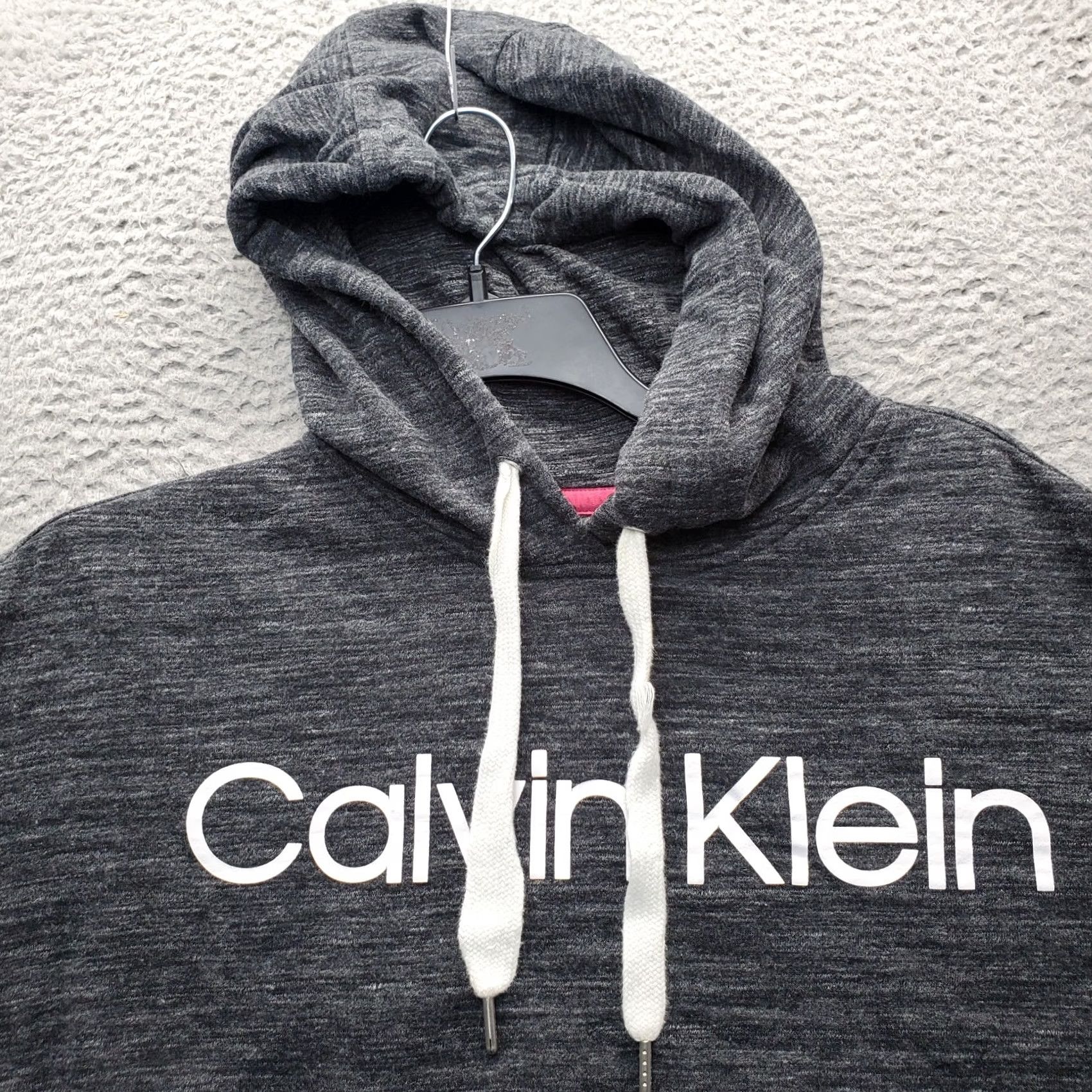 Calvin Klein Calvin Klein Womens Hoodie Shirt Cropped Gray Size M Front Logo Hooded Pullover Size M / US 6-8 / IT 42-44 - 8 Thumbnail
