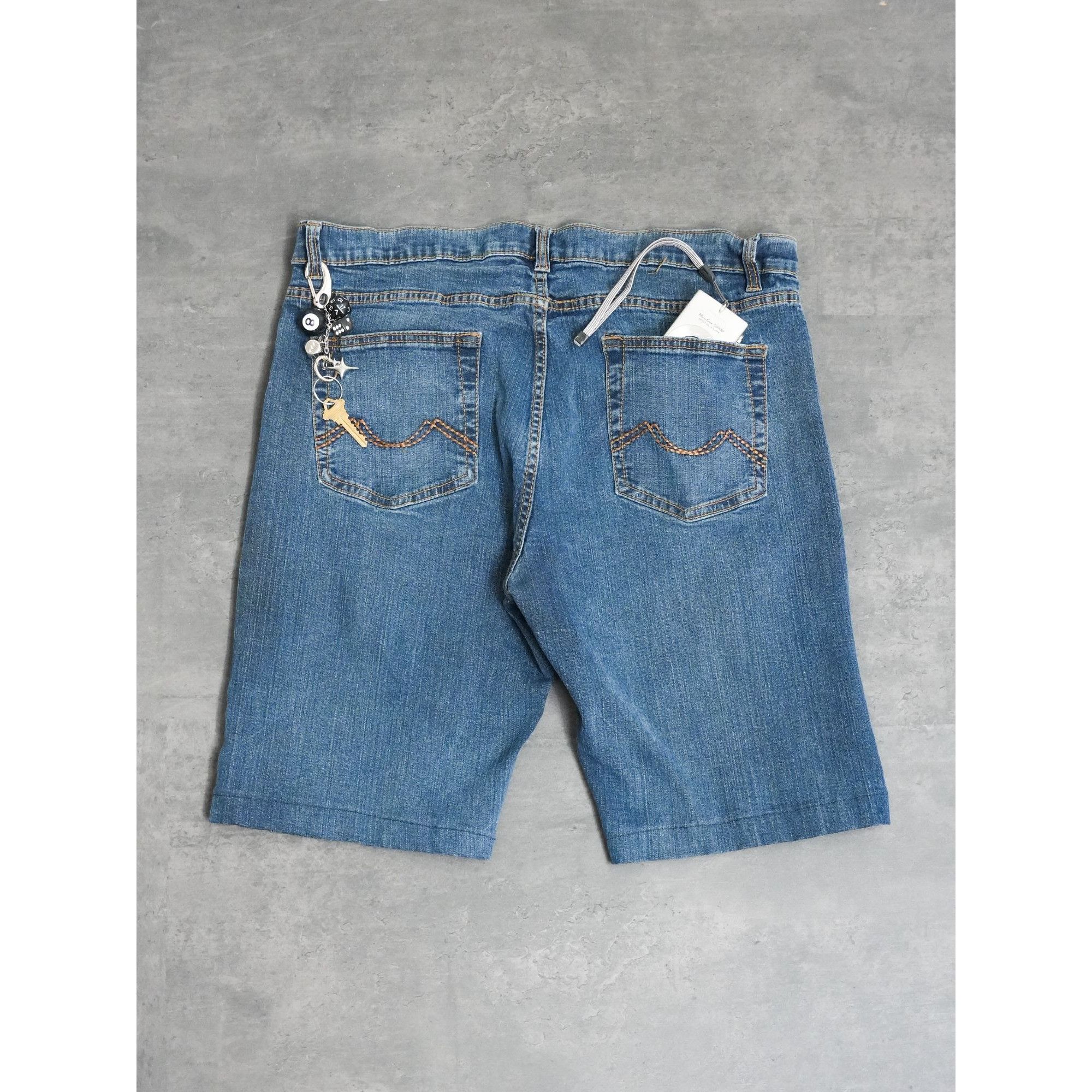 Other Y2k Urban Star Denim Dark Wash Shorts Size 38" / US 16 / IT 52 - 2 Thumbnail