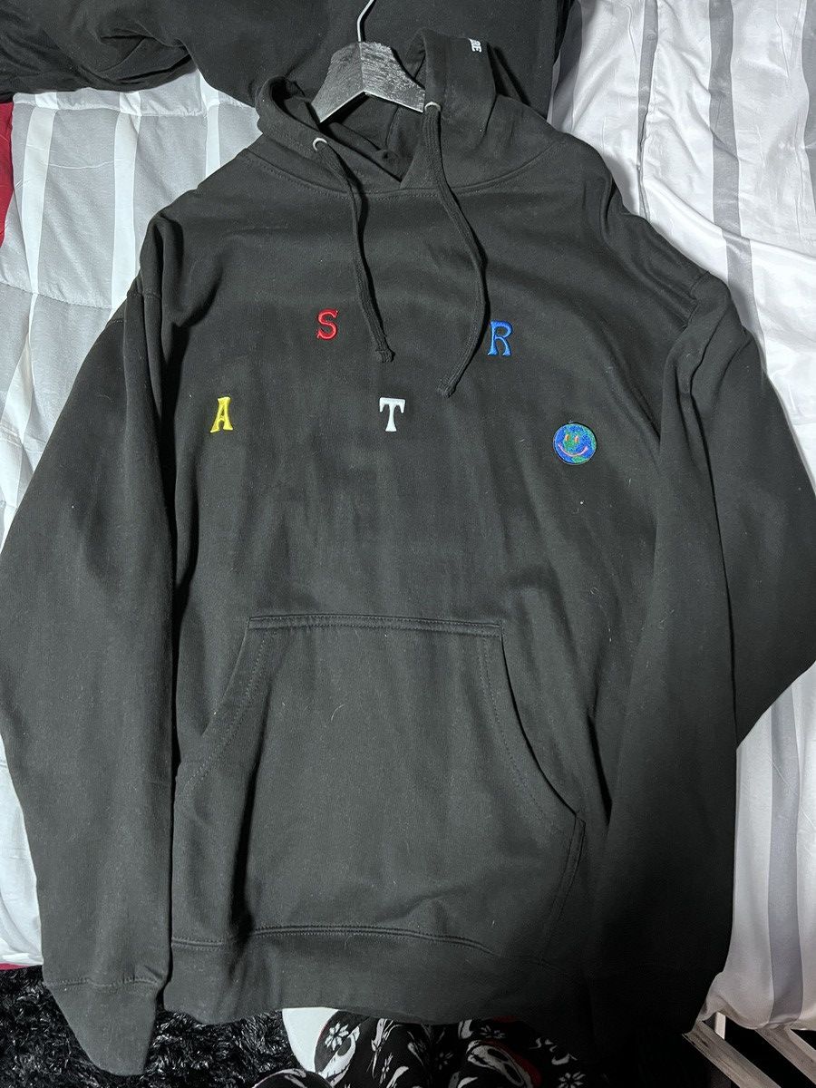 image of Travis Scott Astroworld Scattered Hoodie in Black, Men's (Size 2XL)