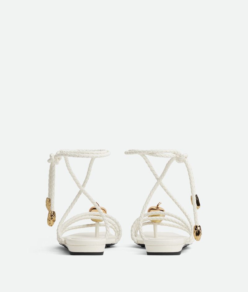 Bottega Veneta o1s1rm0426 Adam Flat Sandals in White Size US 7 / IT 37 - 3 Thumbnail