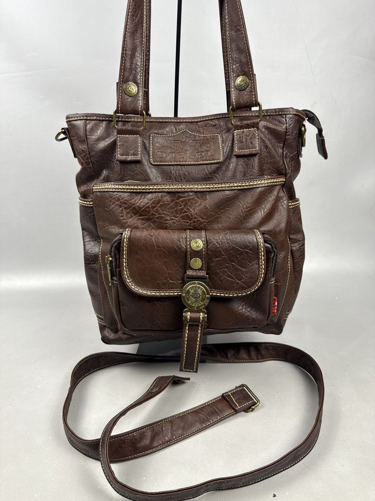 Diesel Diesel crossbody handbag vintage leather brown model 90s Size ONE SIZE - 1 Thumbnail