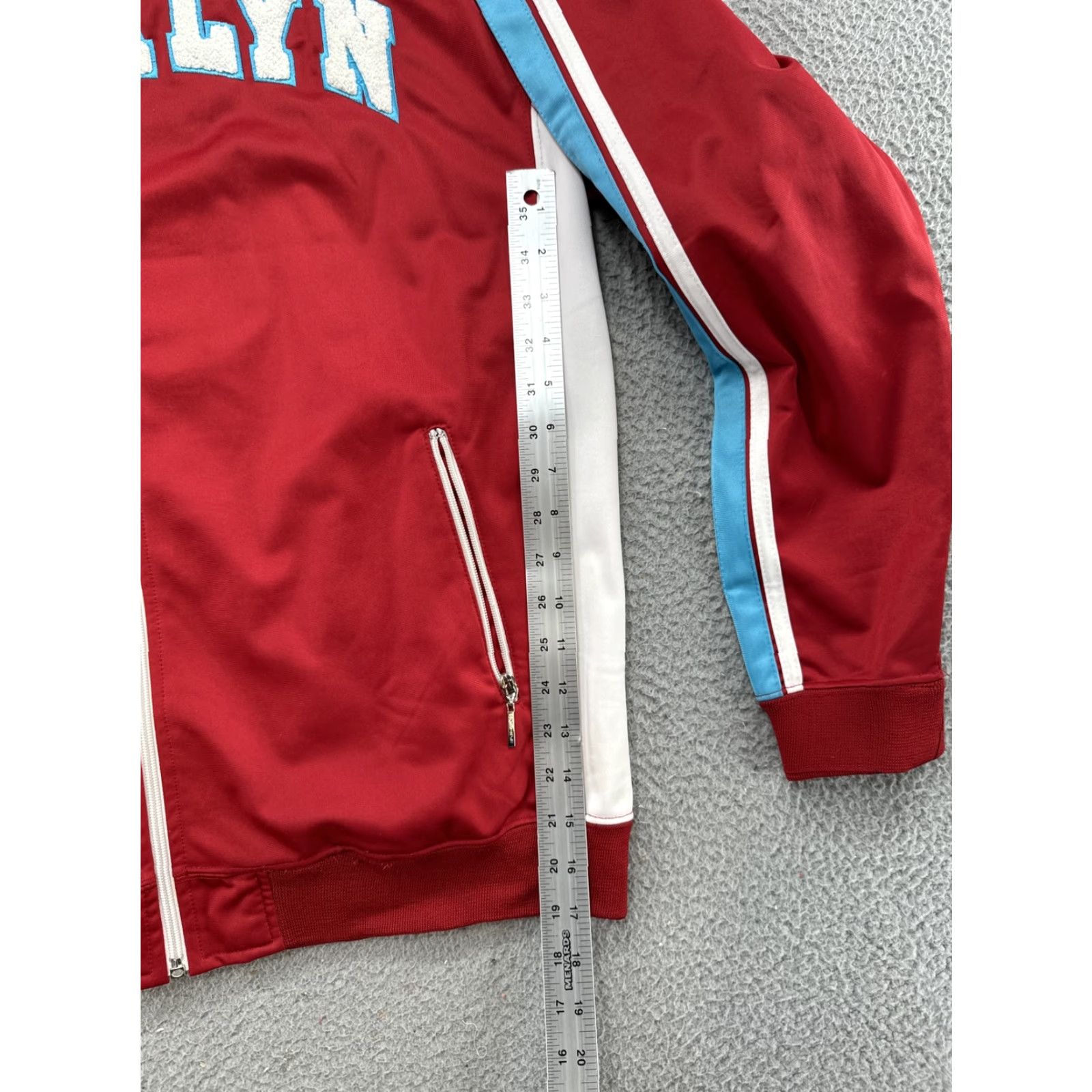 Express VINTAGE Brooklyn Xpress Mens Track Jacket Full Zip Embroidered XL Red Size US XL / EU 56 / 4 - 5 Thumbnail